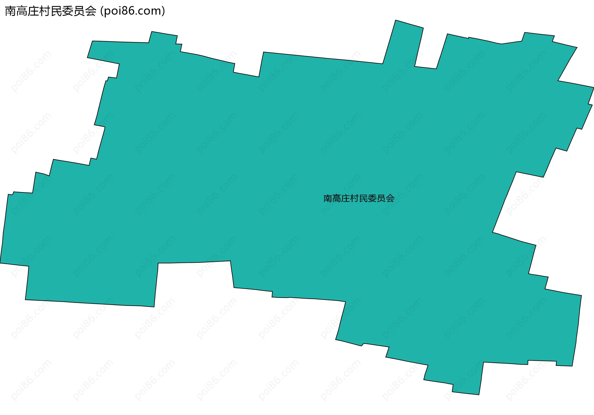 南高庄村民委员会边界地图