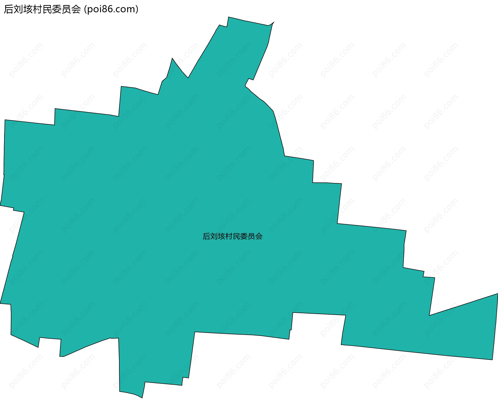 后刘垓村民委员会边界地图