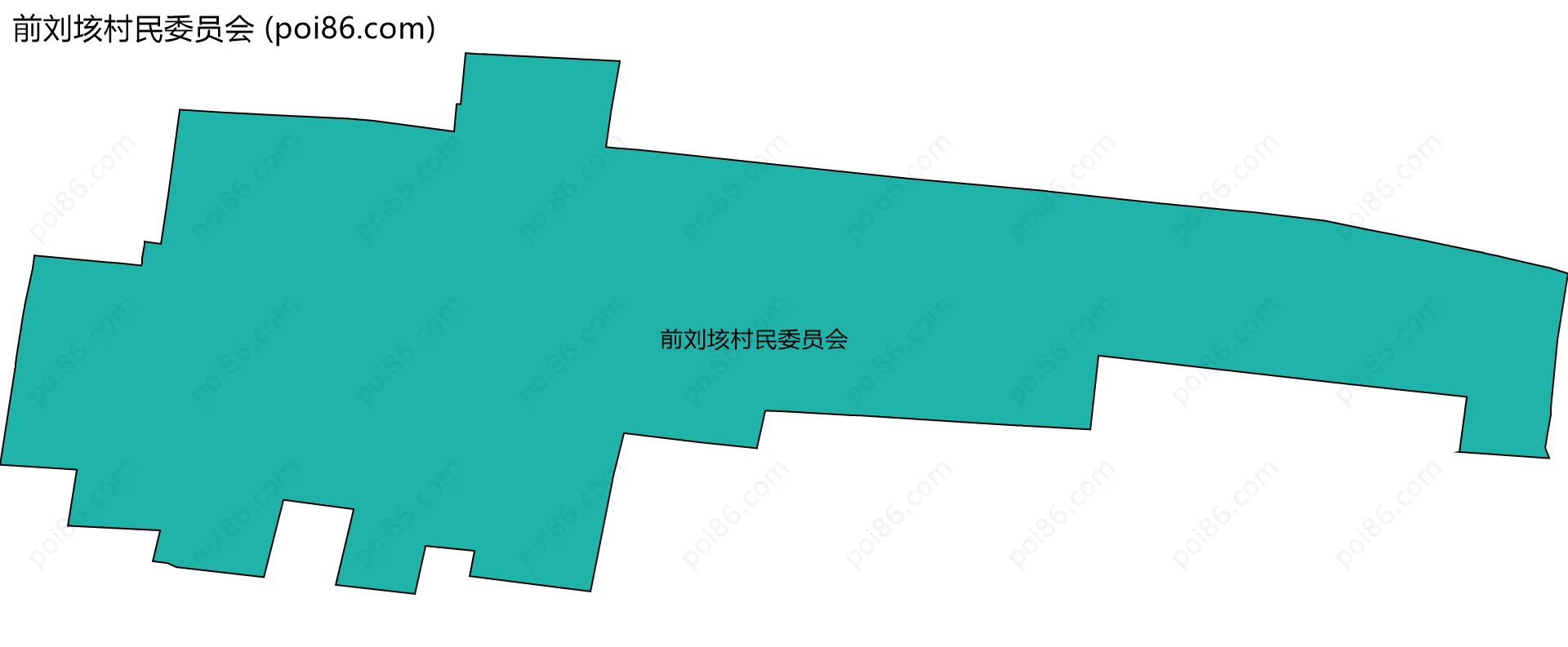 前刘垓村民委员会边界地图