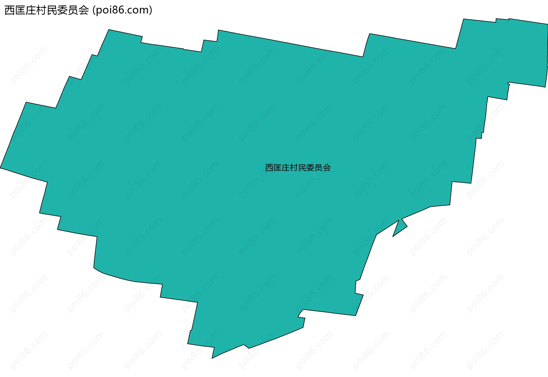 西匡庄村民委员会边界地图