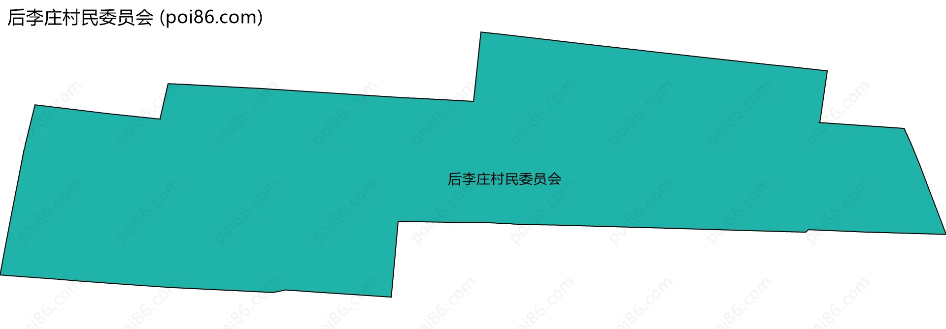 后李庄村民委员会边界地图