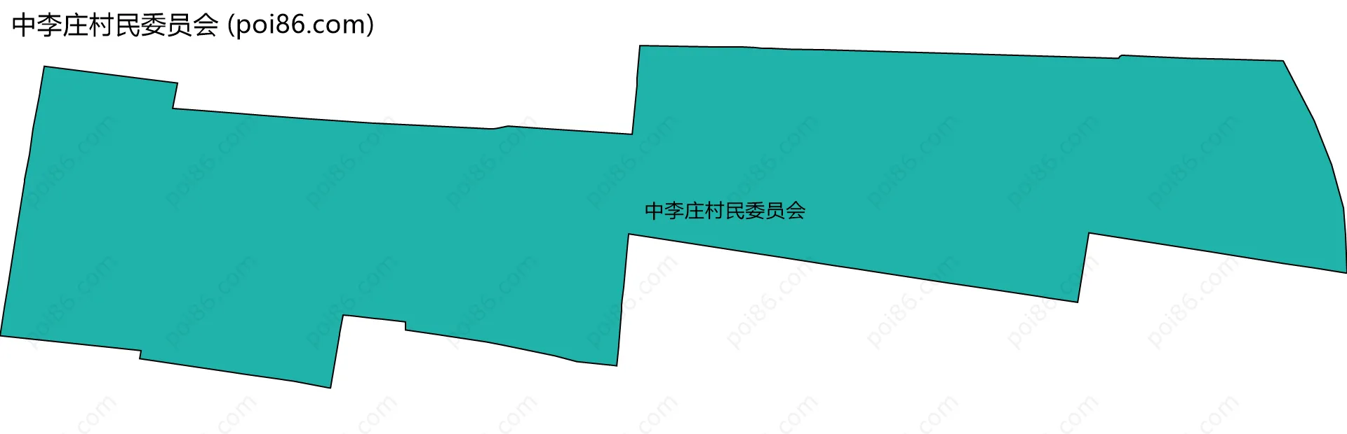 中李庄村民委员会边界地图