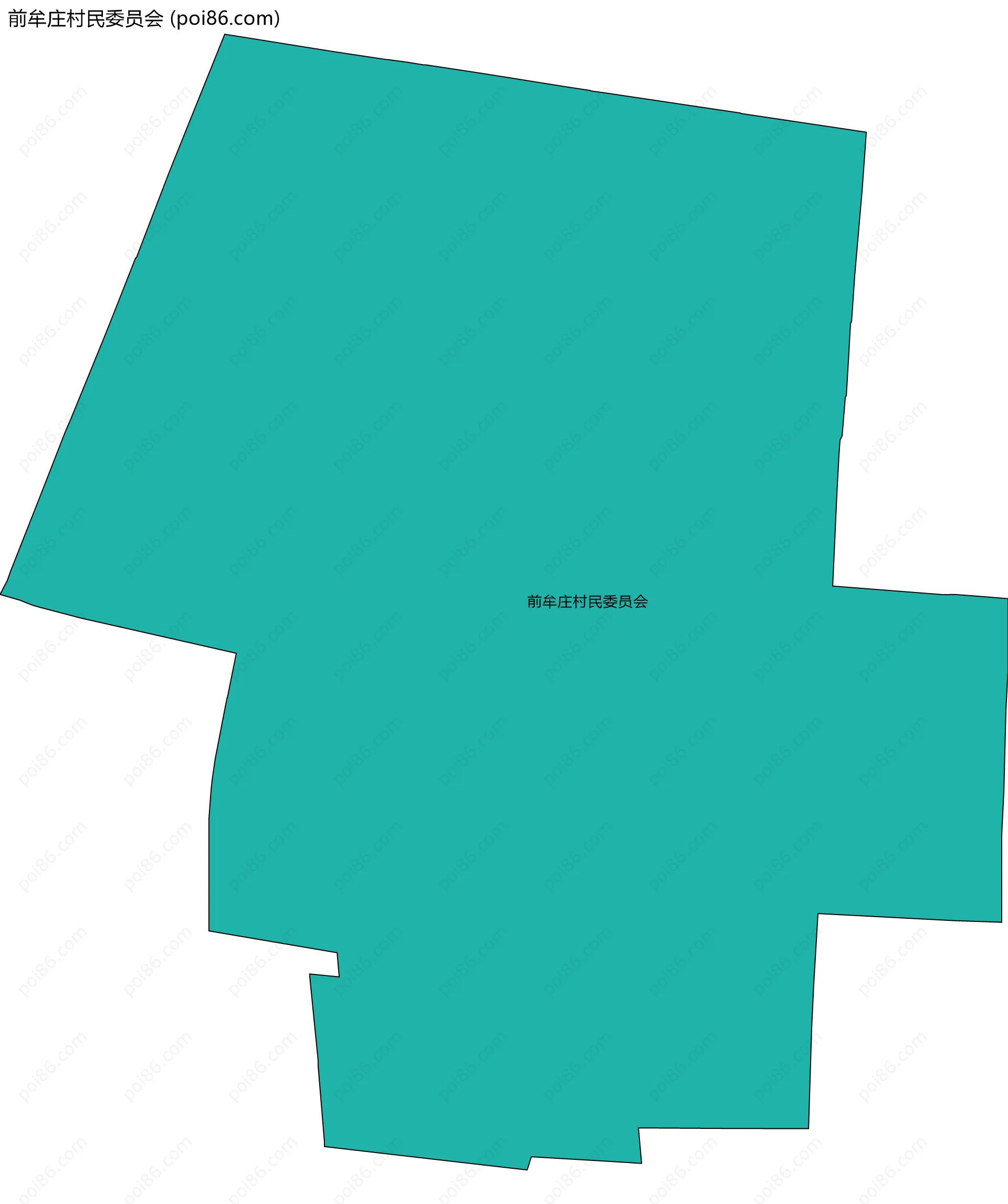 前牟庄村民委员会边界地图