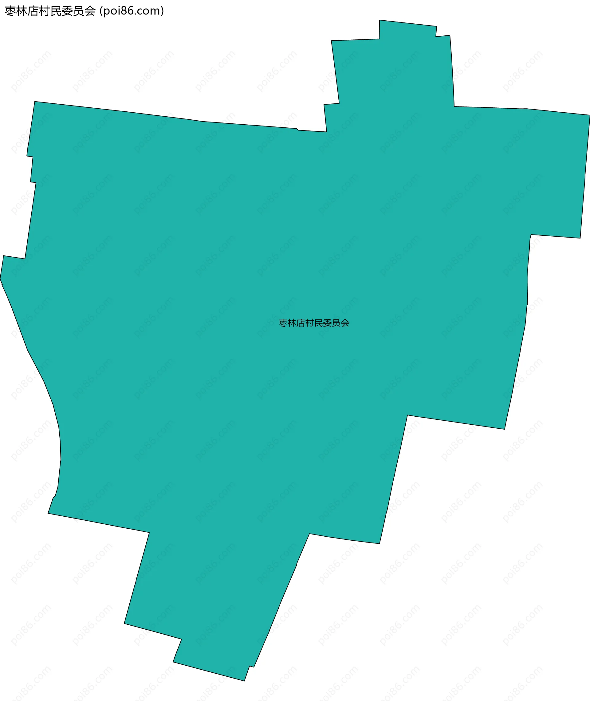枣林店村民委员会边界地图