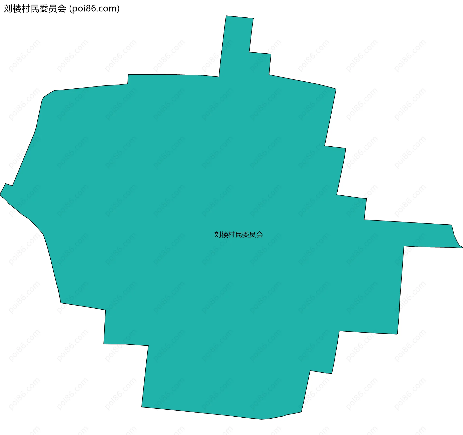 刘楼村民委员会边界地图