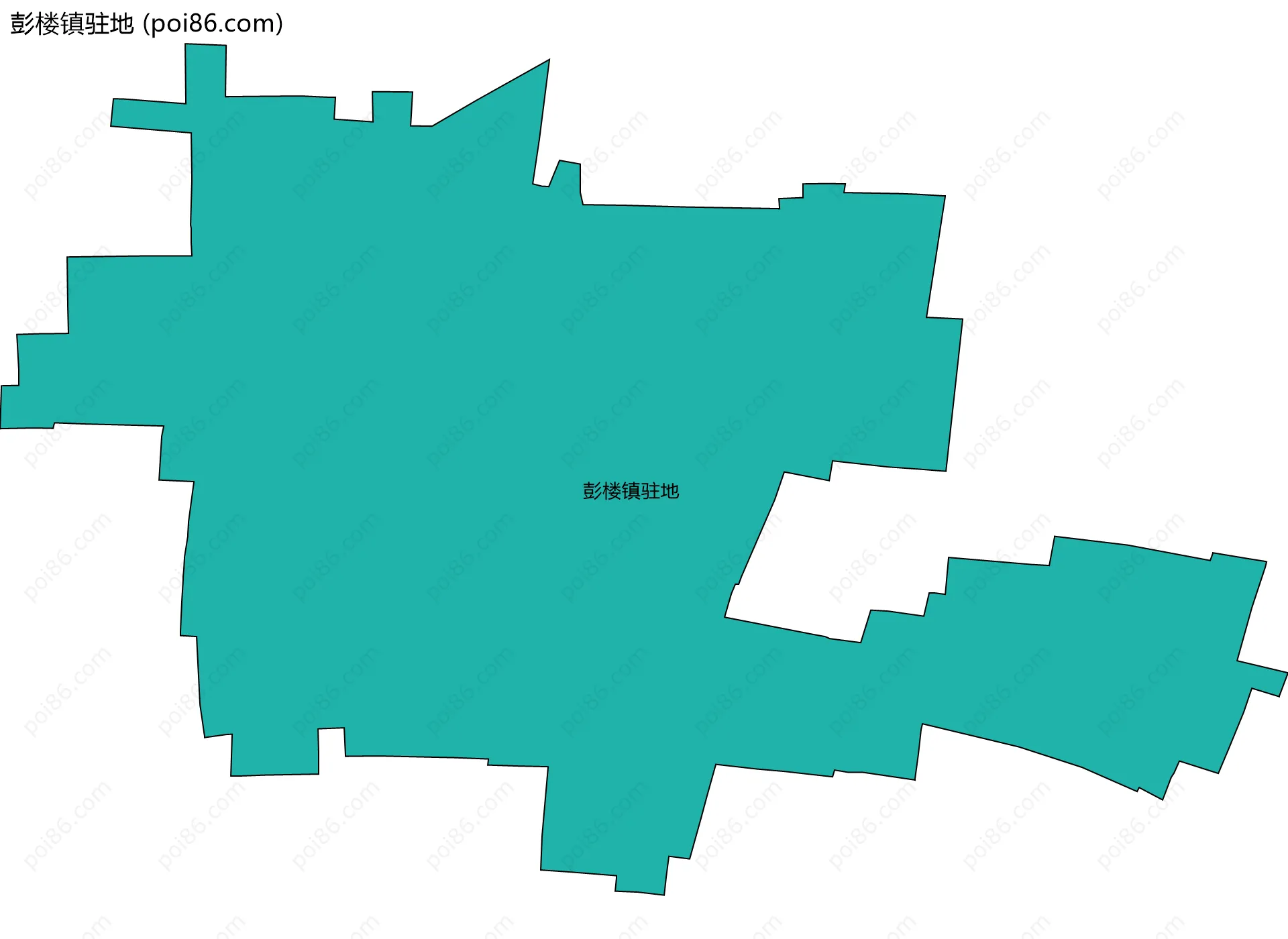 彭楼镇驻地边界地图