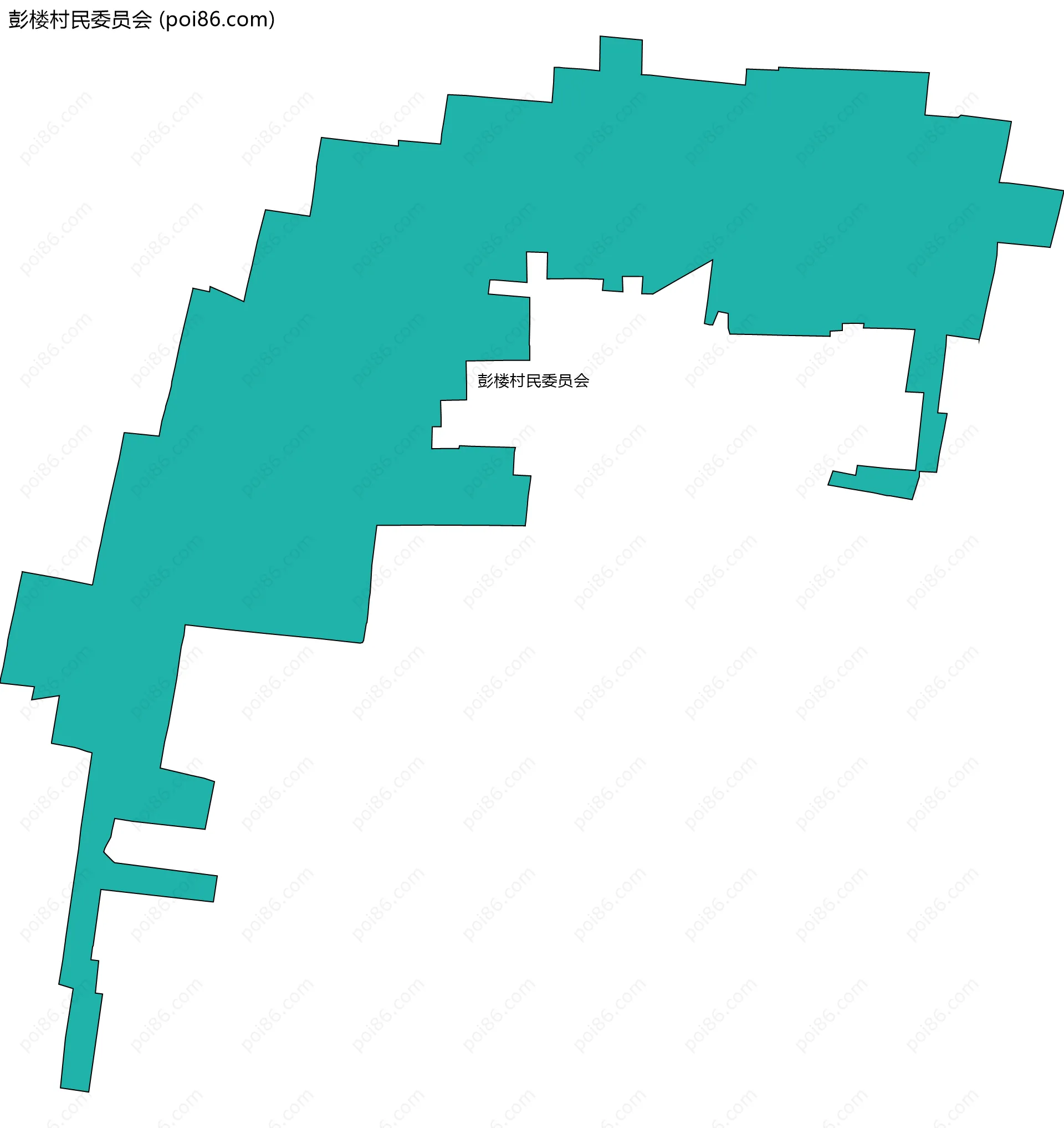 彭楼村民委员会边界地图