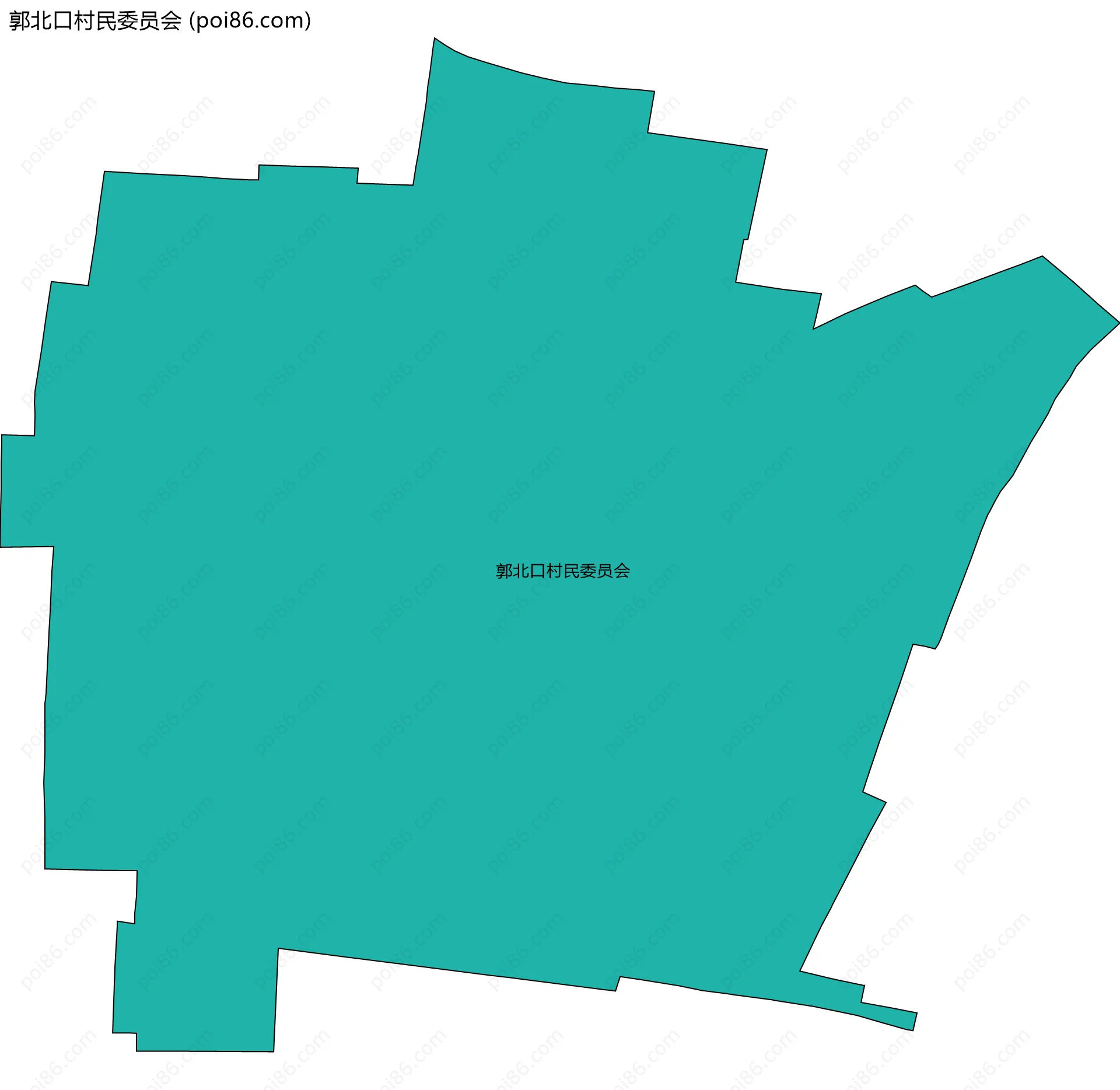 郭北口村民委员会边界地图