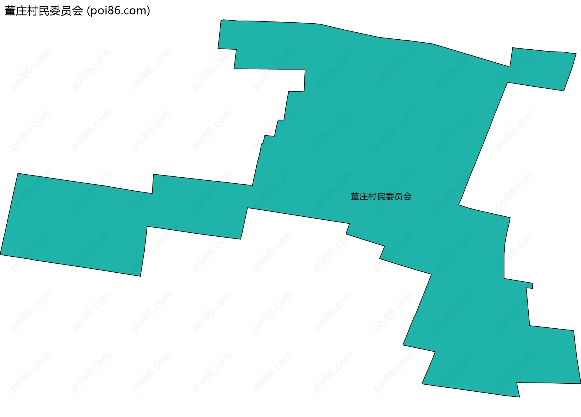 董庄村民委员会边界地图