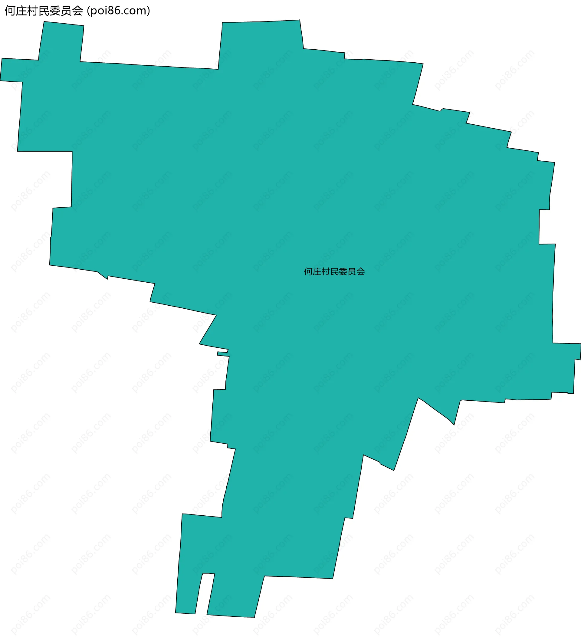 何庄村民委员会边界地图