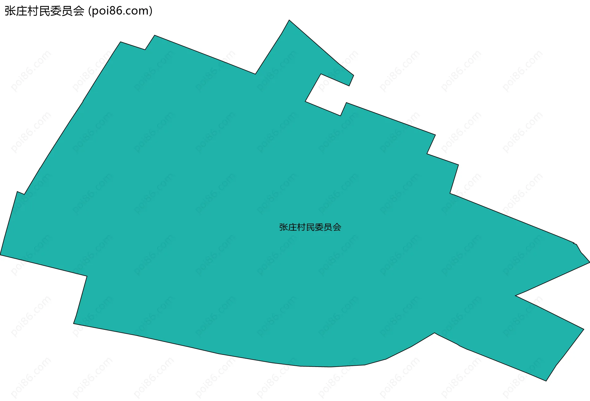 张庄村民委员会边界地图