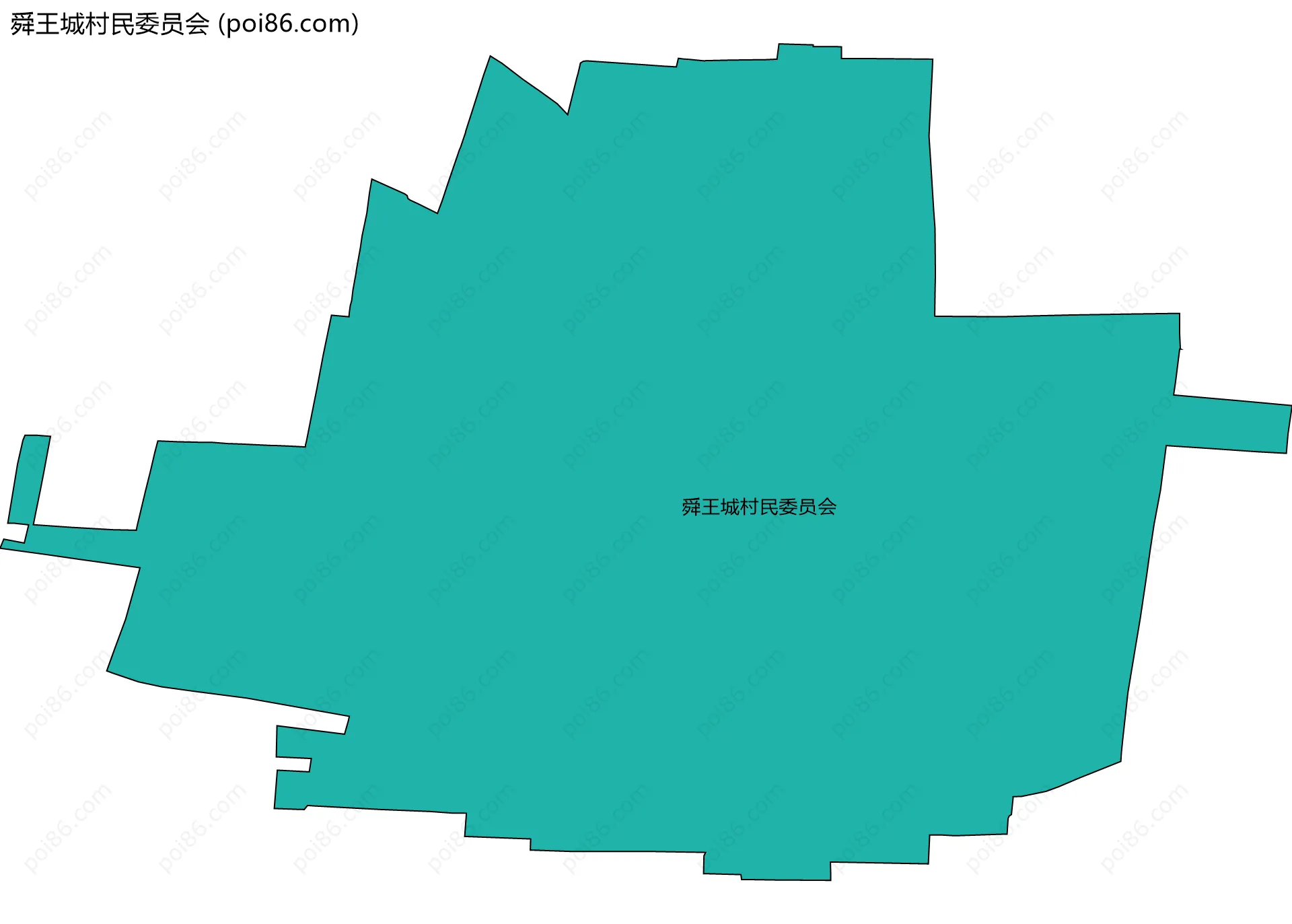 舜王城村民委员会边界地图