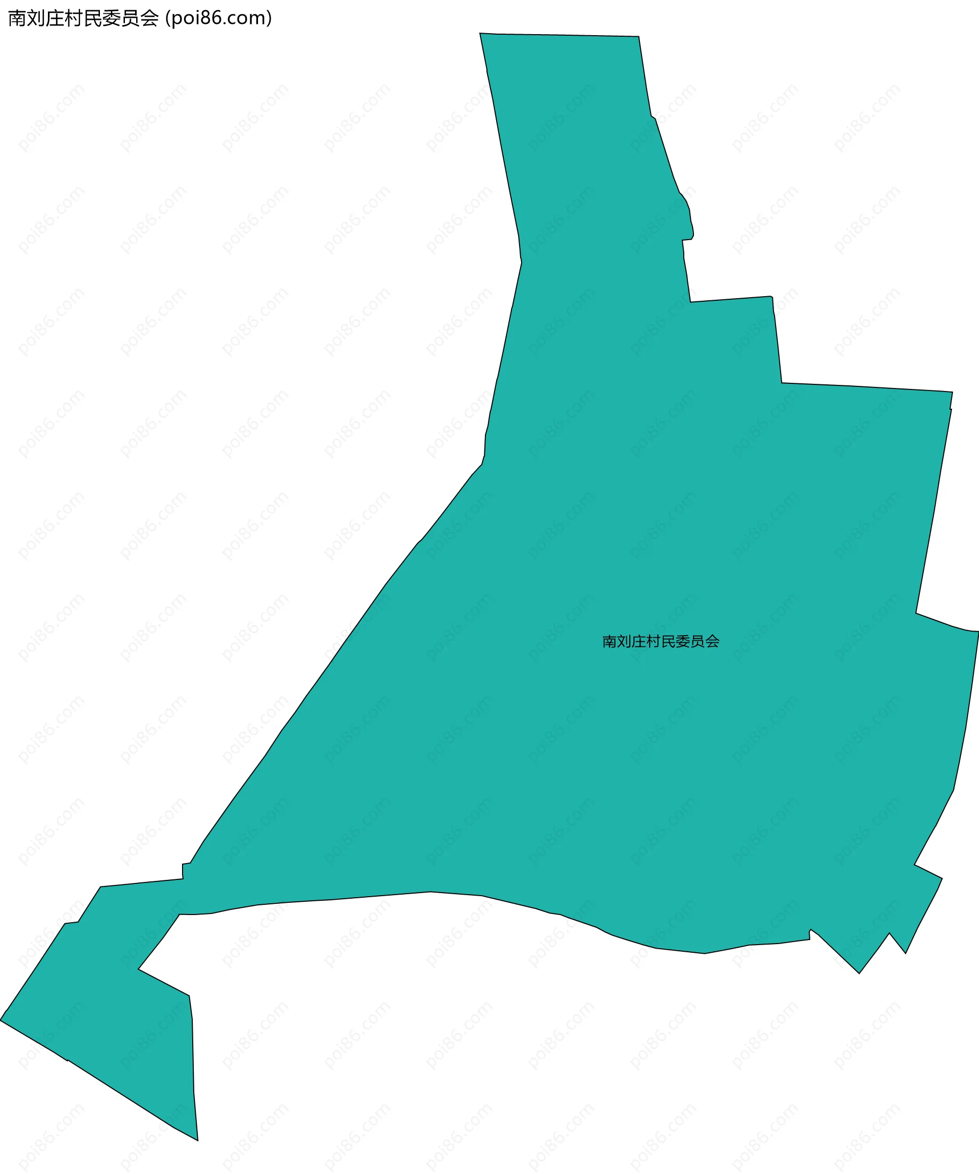 南刘庄村民委员会边界地图