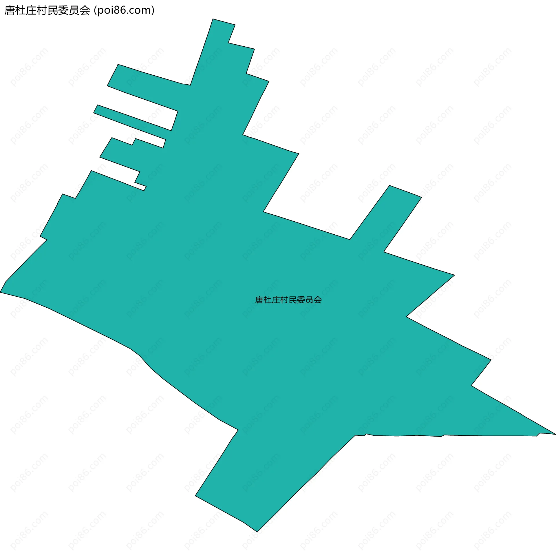 唐杜庄村民委员会边界地图
