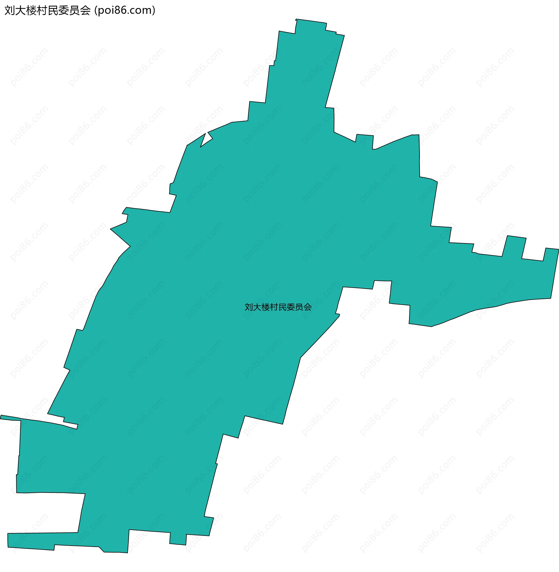 刘大楼村民委员会边界地图