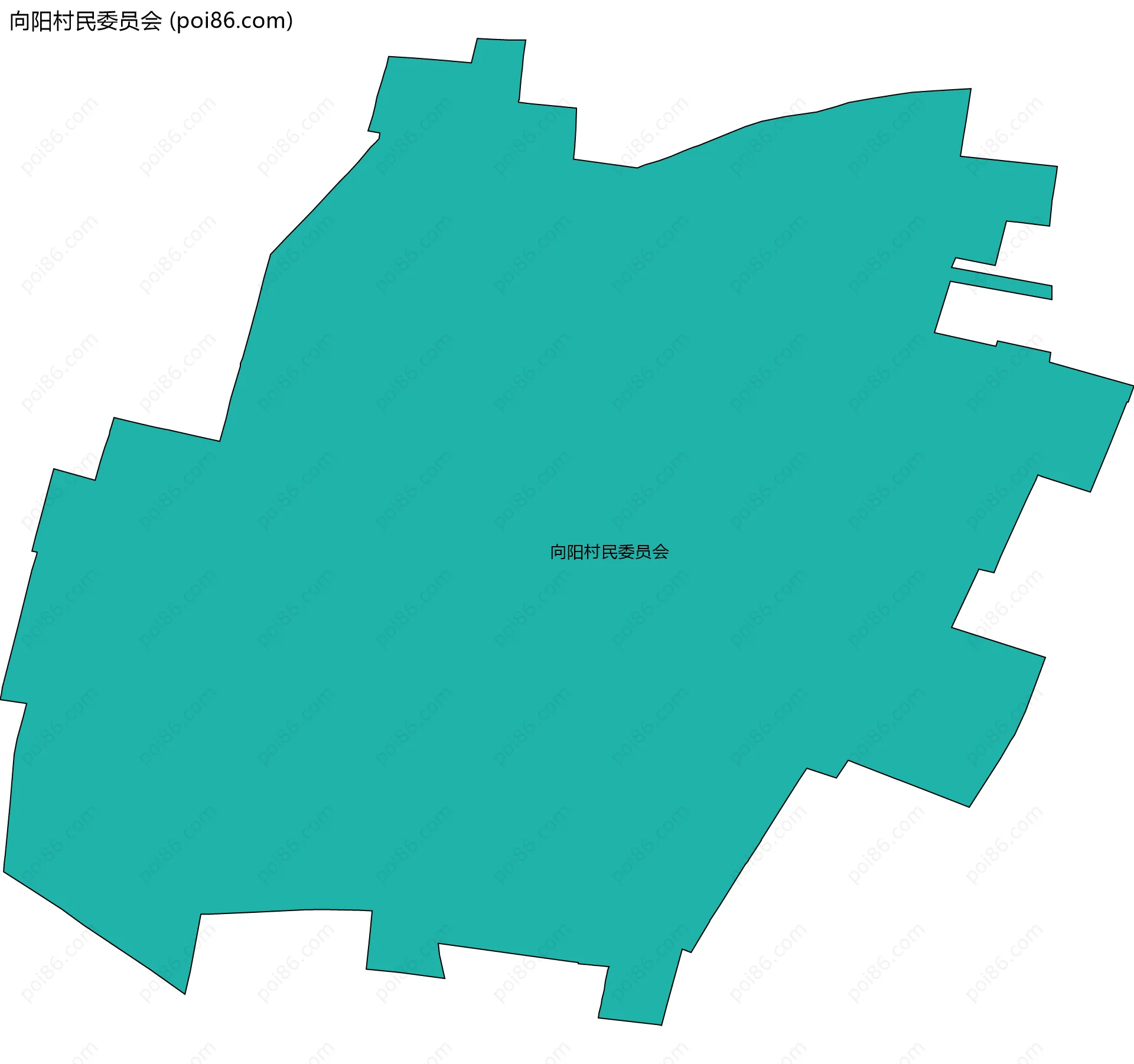 向阳村民委员会边界地图