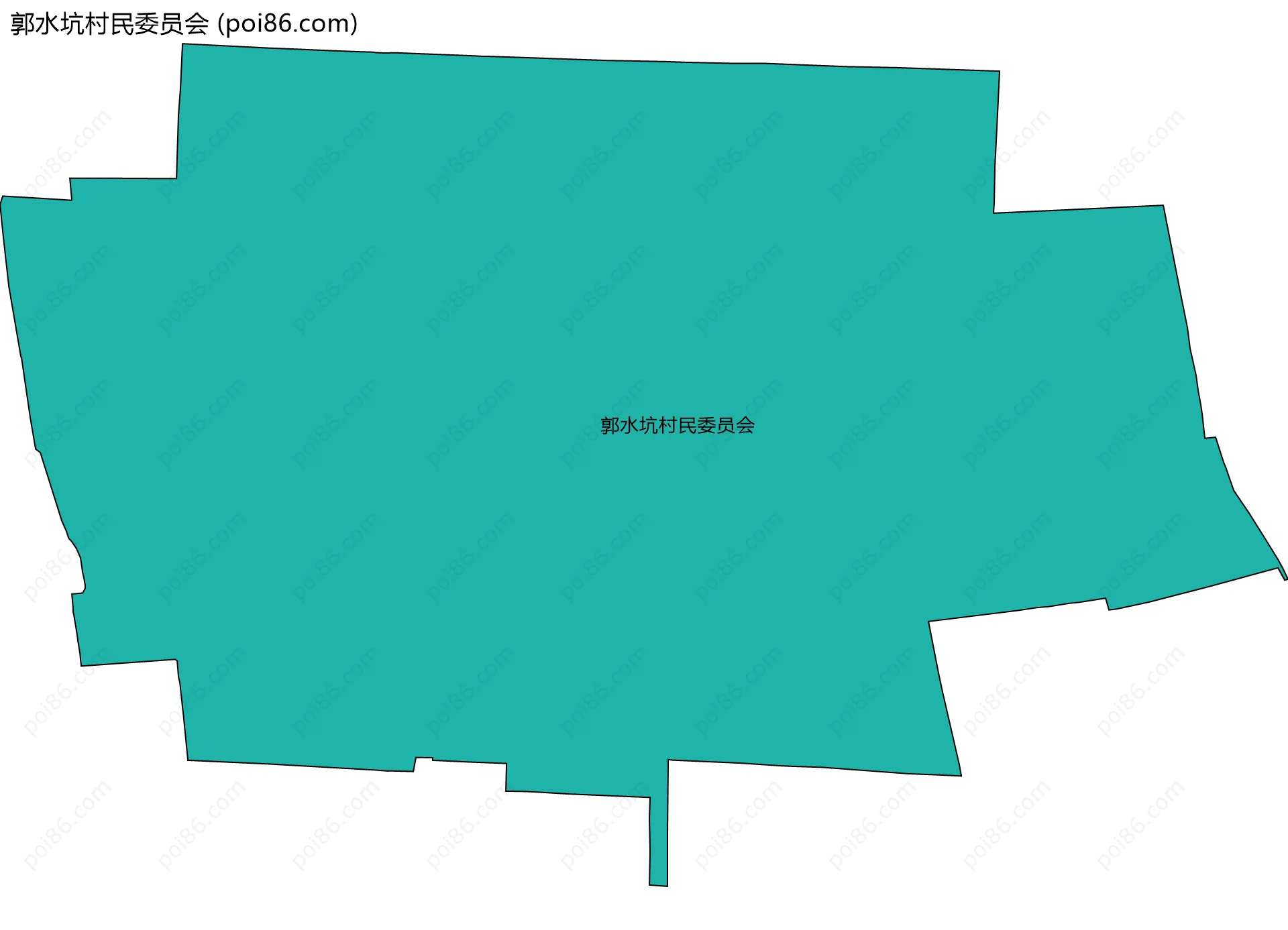 郭水坑村民委员会边界地图