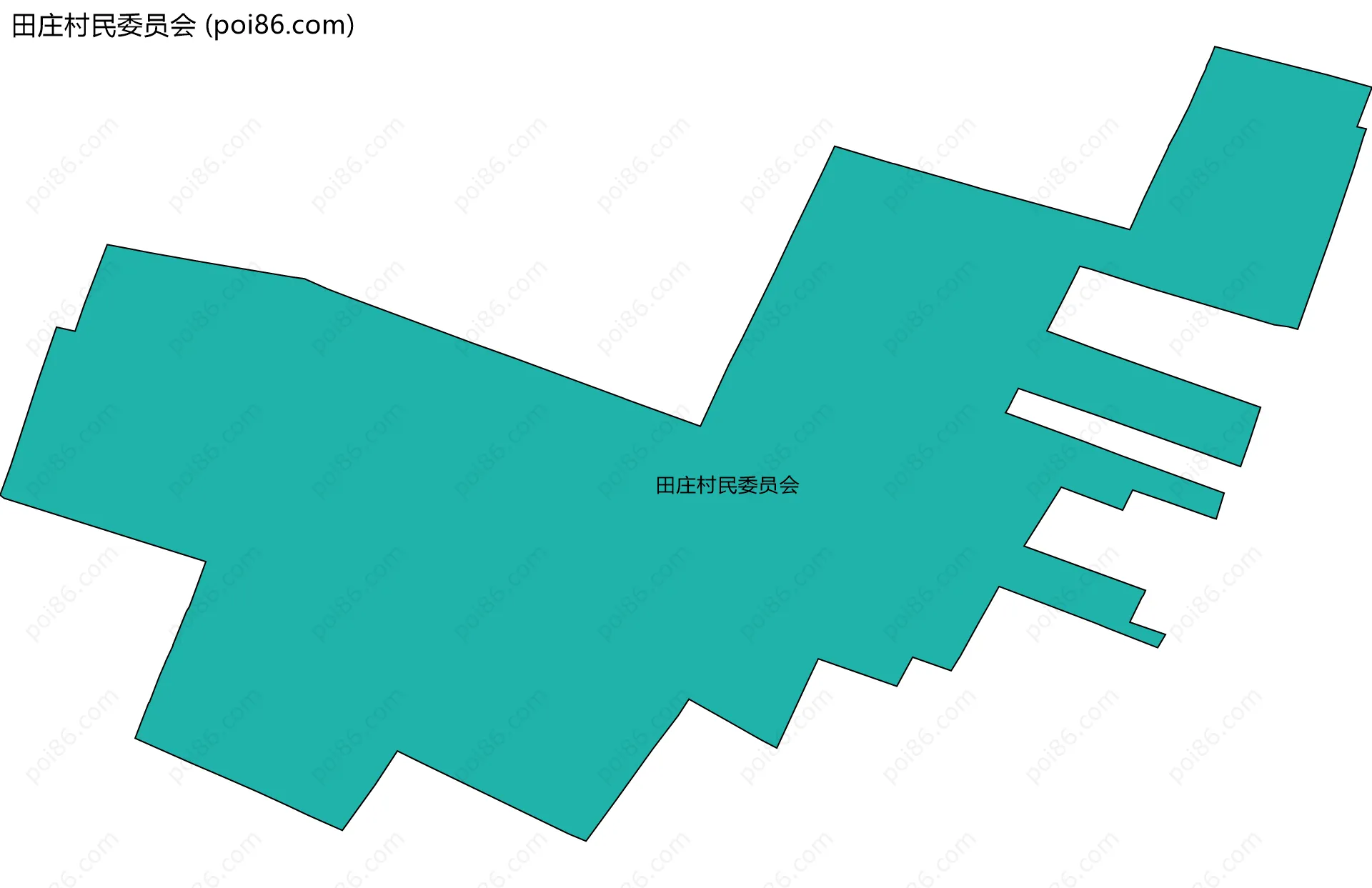 田庄村民委员会边界地图