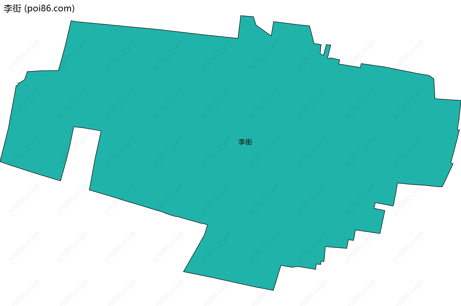 李街边界地图
