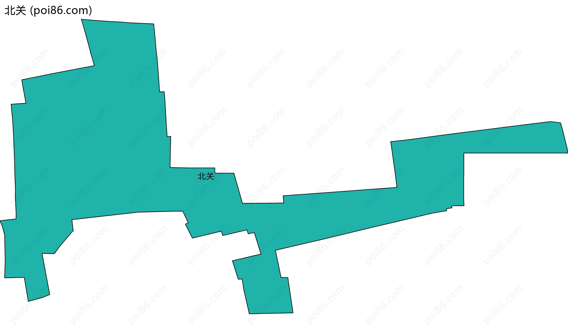 北关边界地图