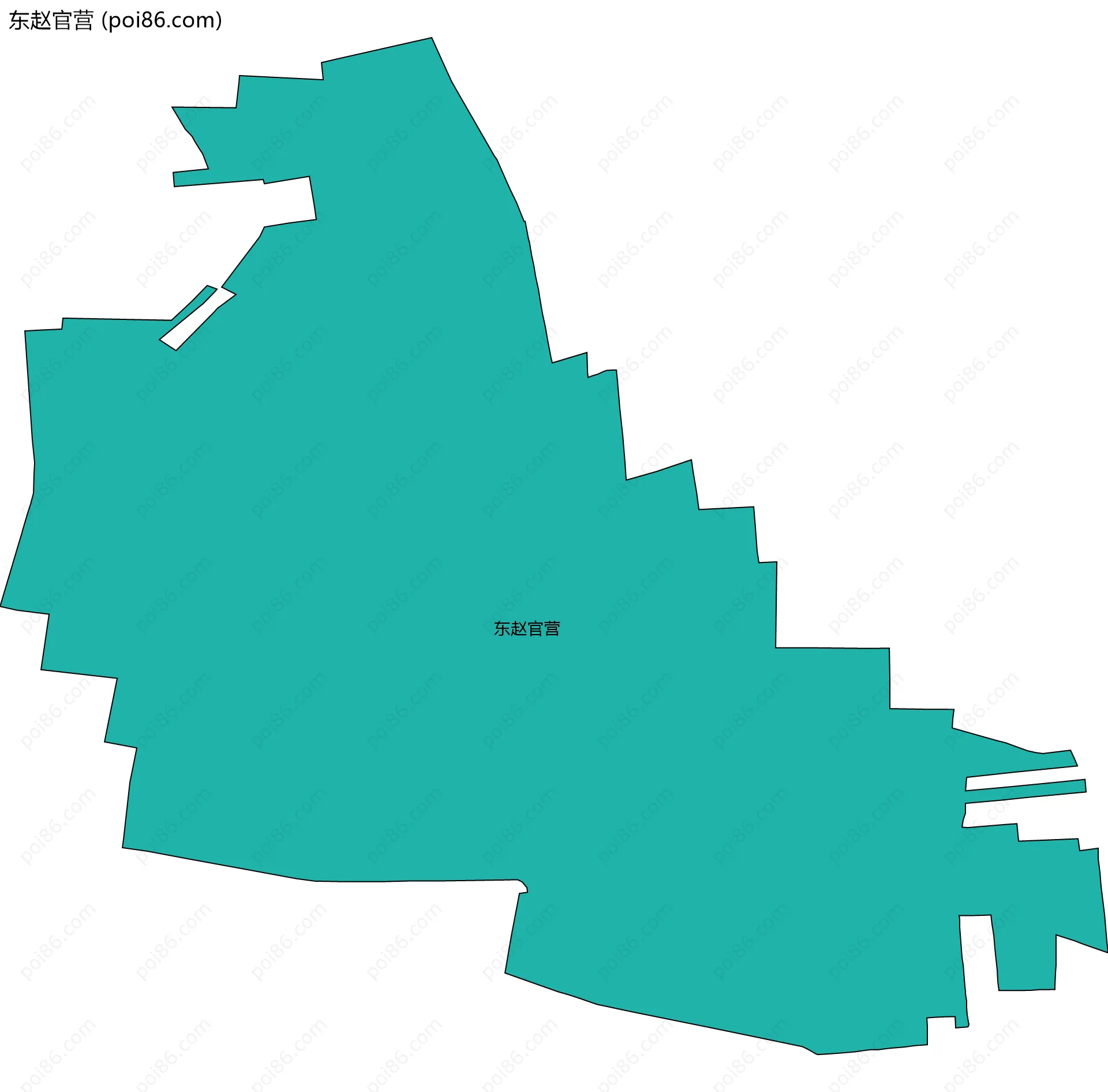 东赵官营边界地图