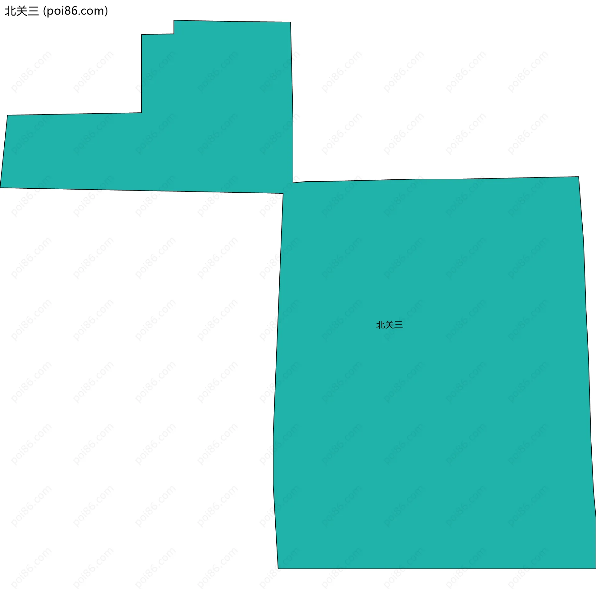 北关三边界地图