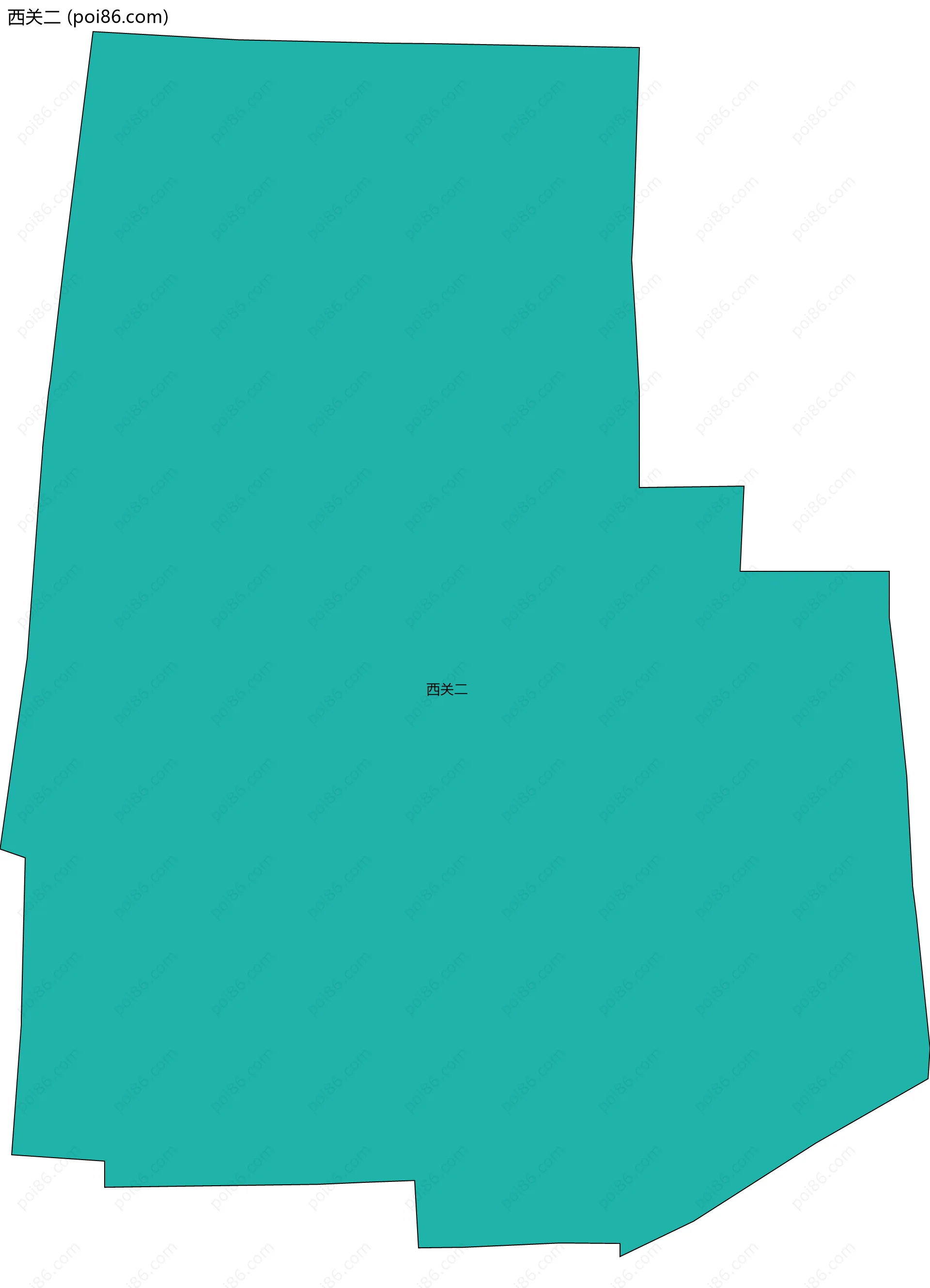 西关二边界地图