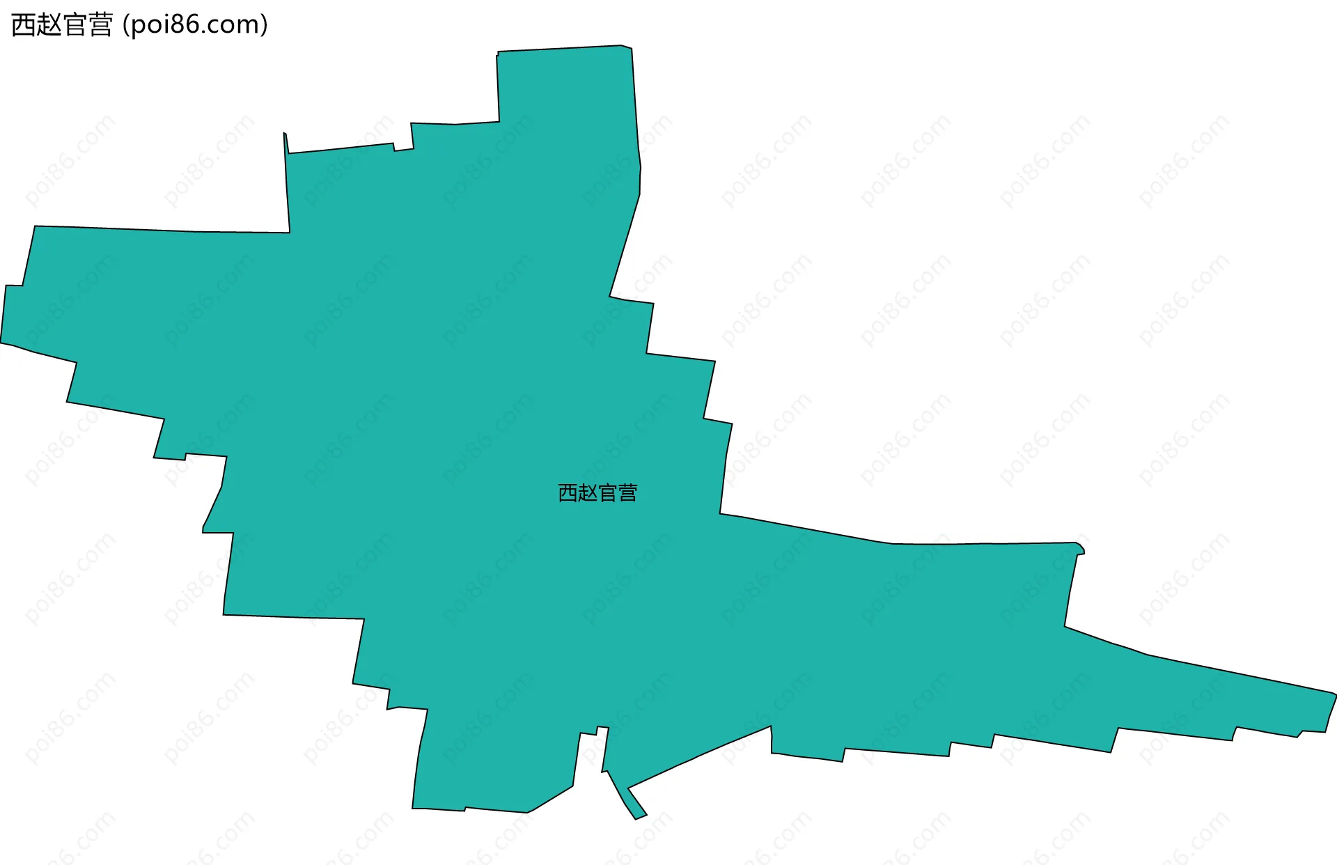 西赵官营边界地图