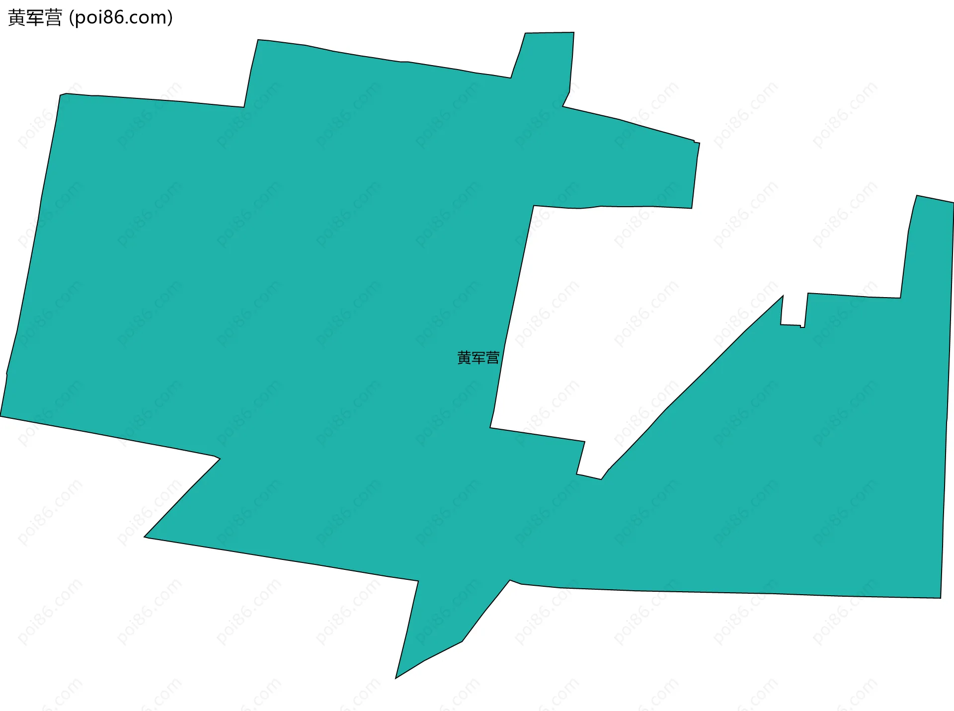 黄军营边界地图