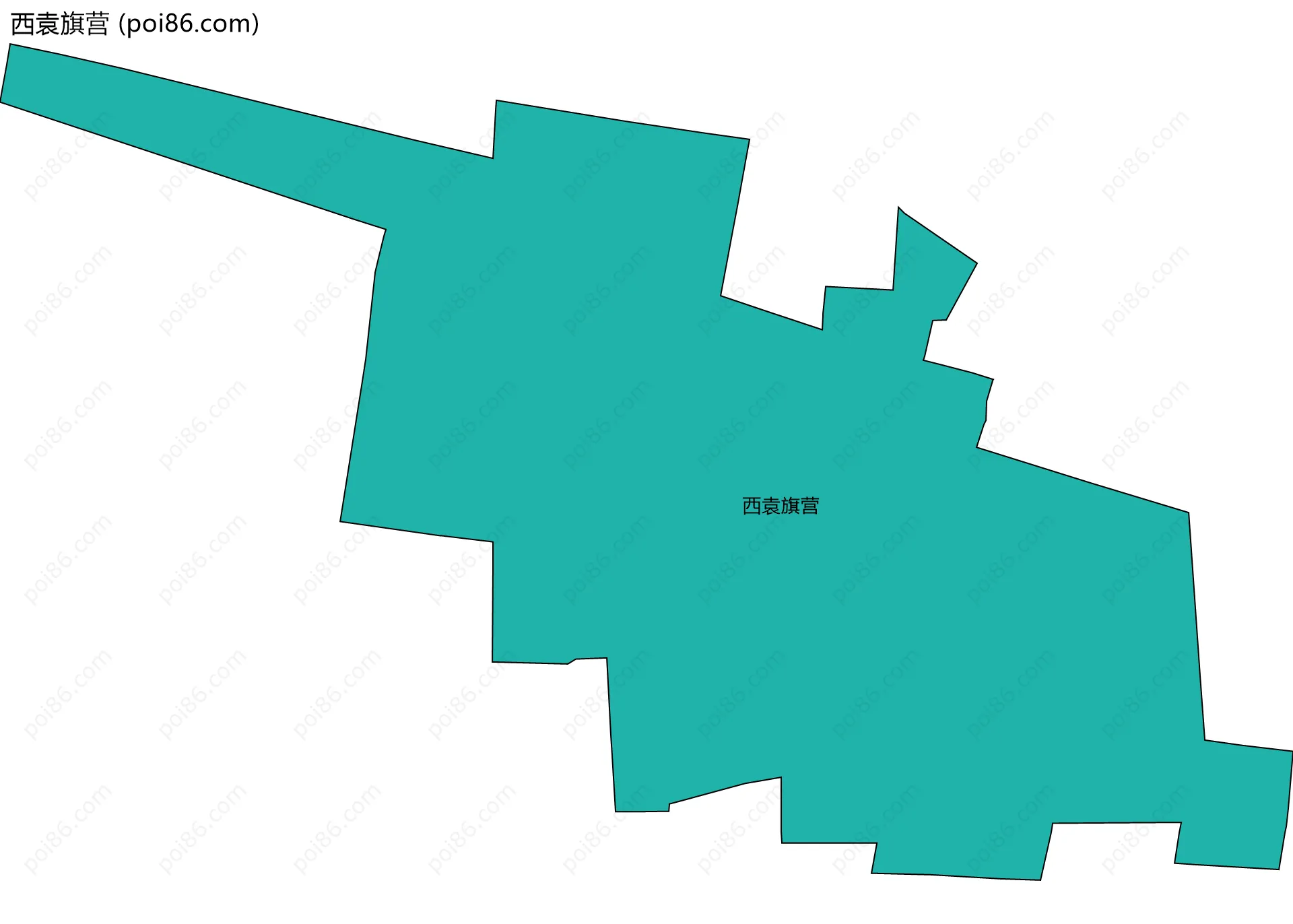西袁旗营边界地图