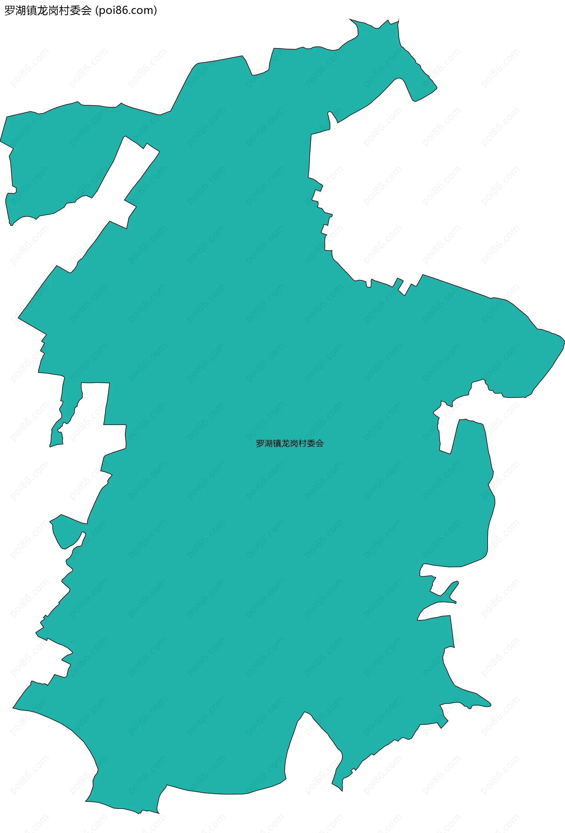 罗湖镇龙岗村委会边界地图