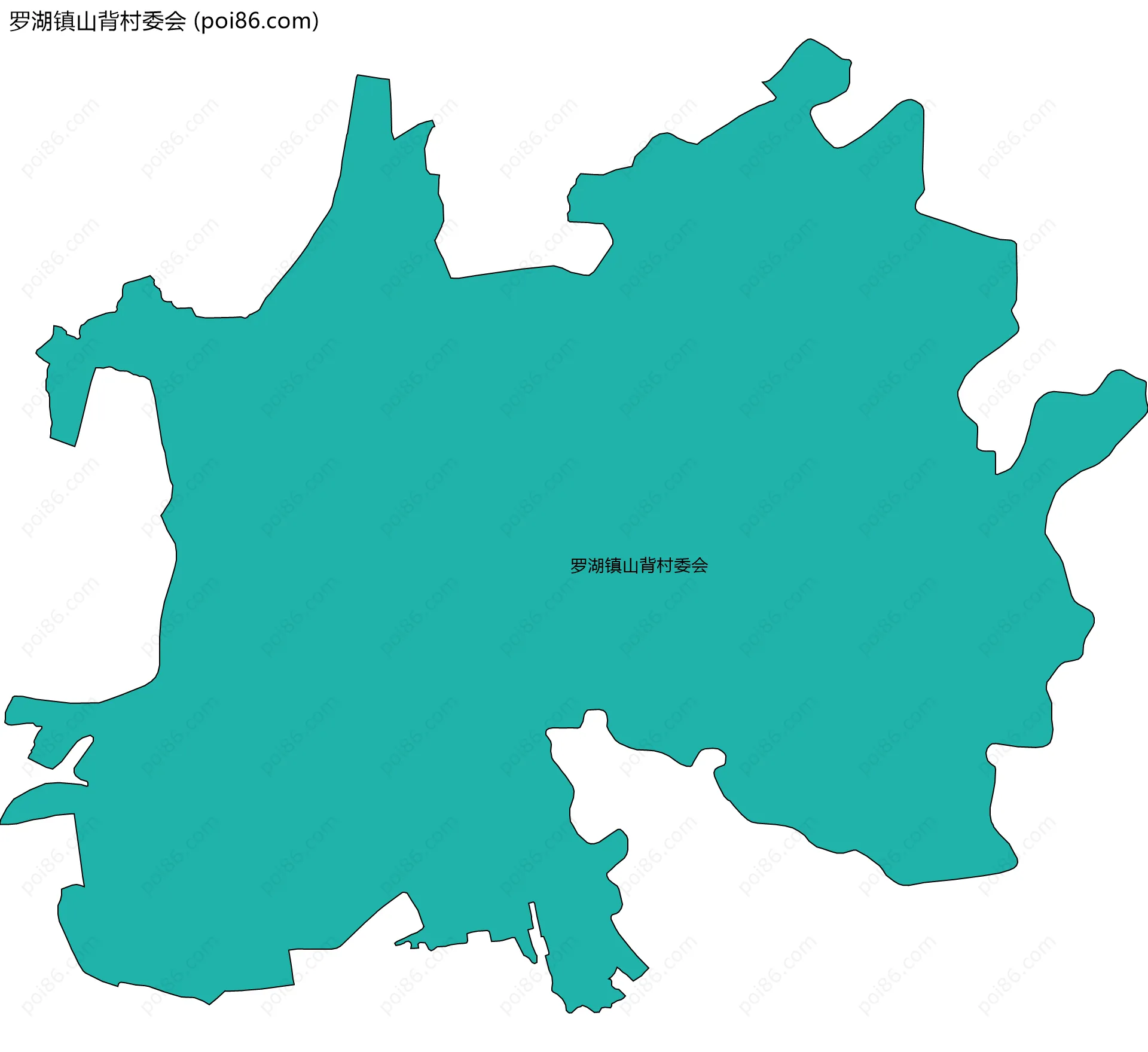 罗湖镇山背村委会边界地图