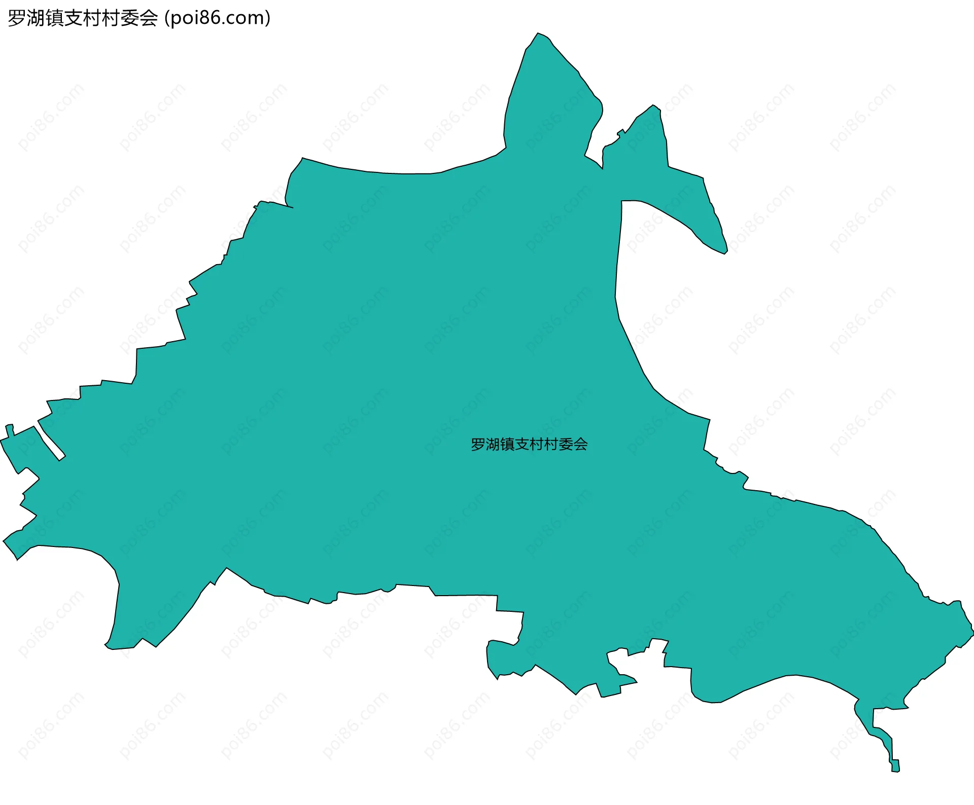 罗湖镇支村村委会边界地图