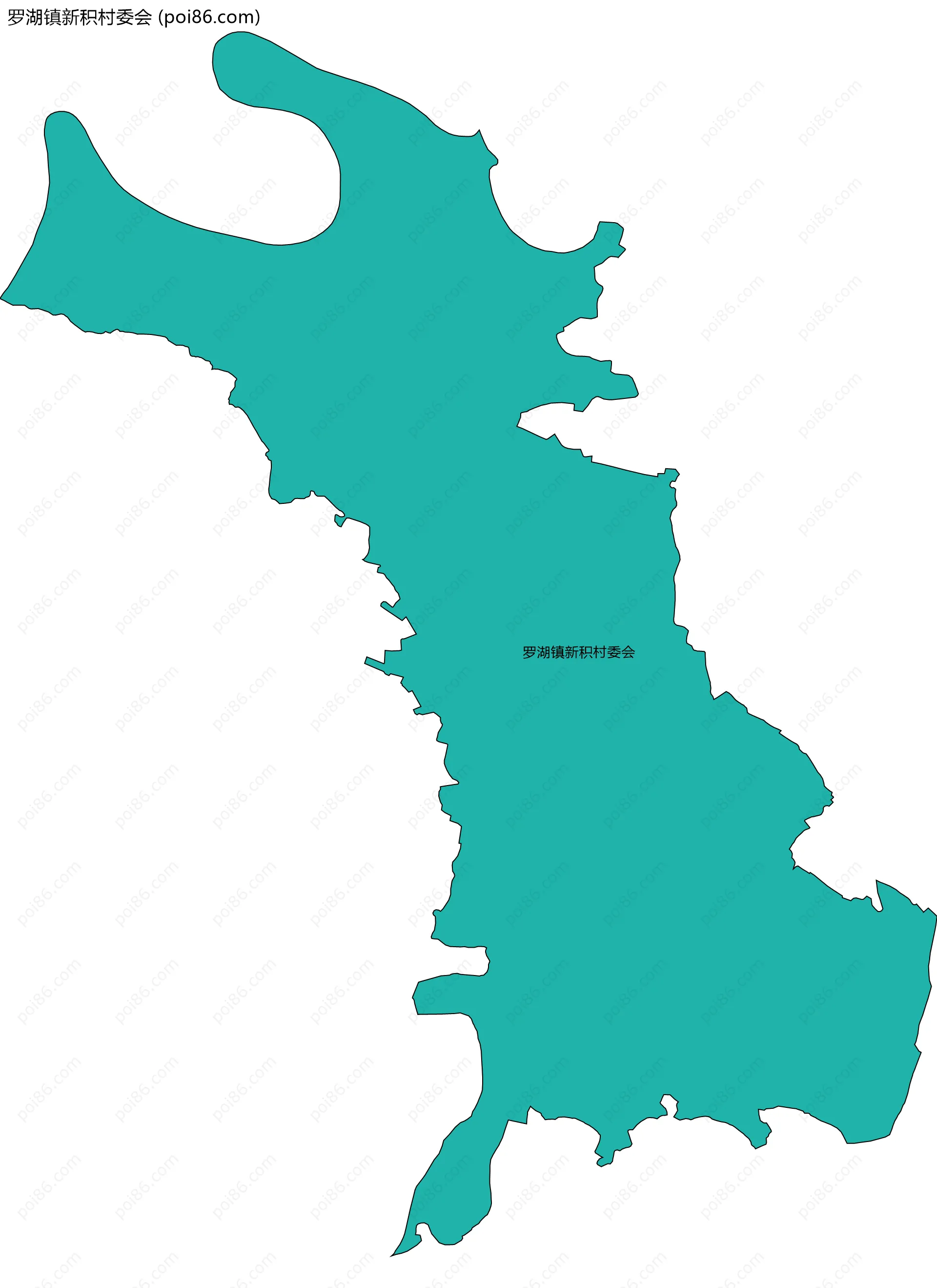 罗湖镇新积村委会边界地图