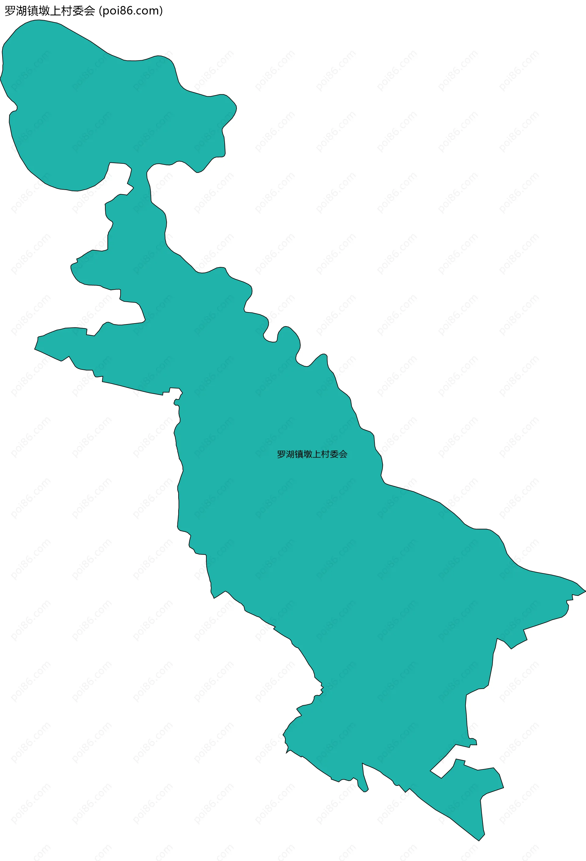 罗湖镇墩上村委会边界地图