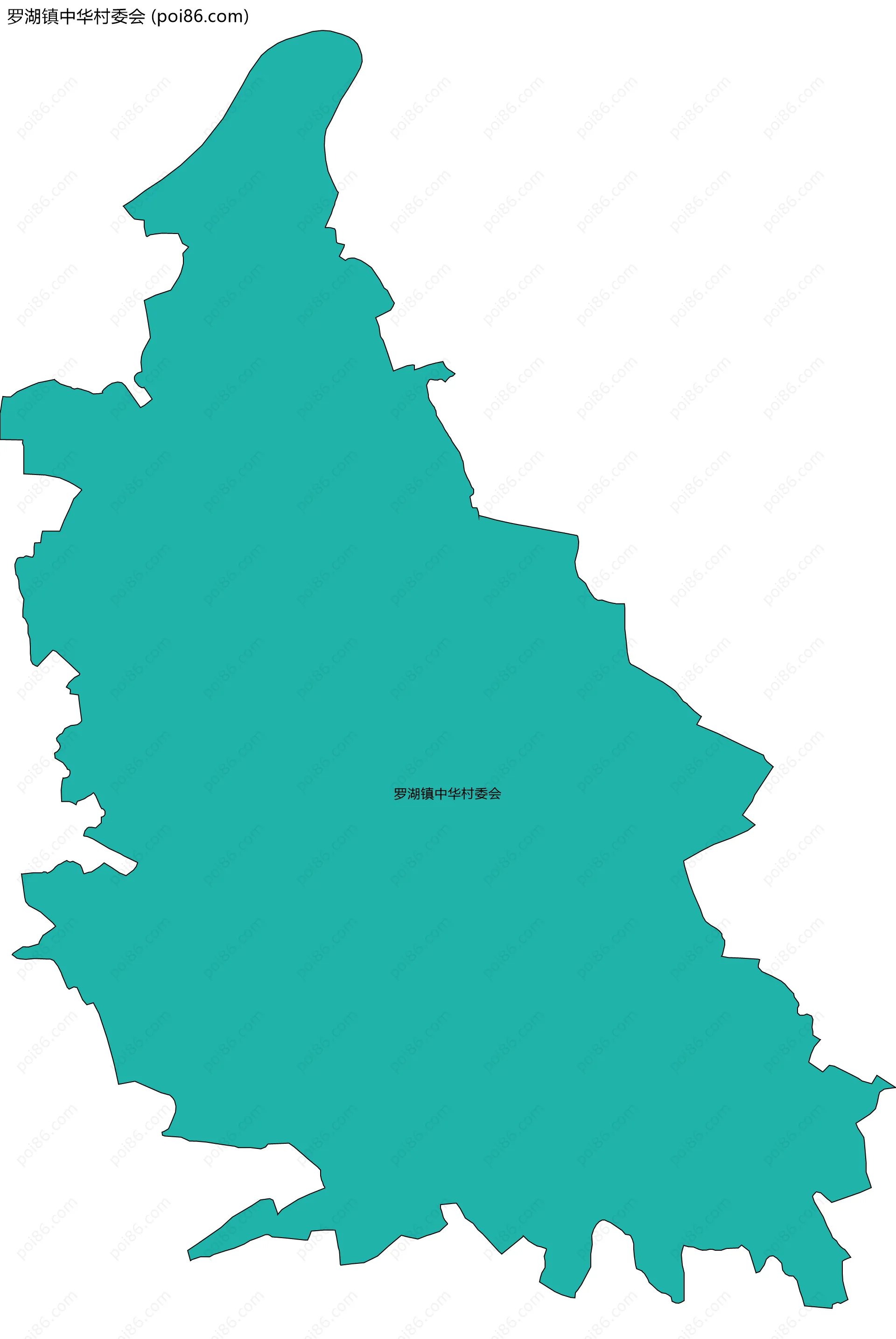 罗湖镇中华村委会边界地图