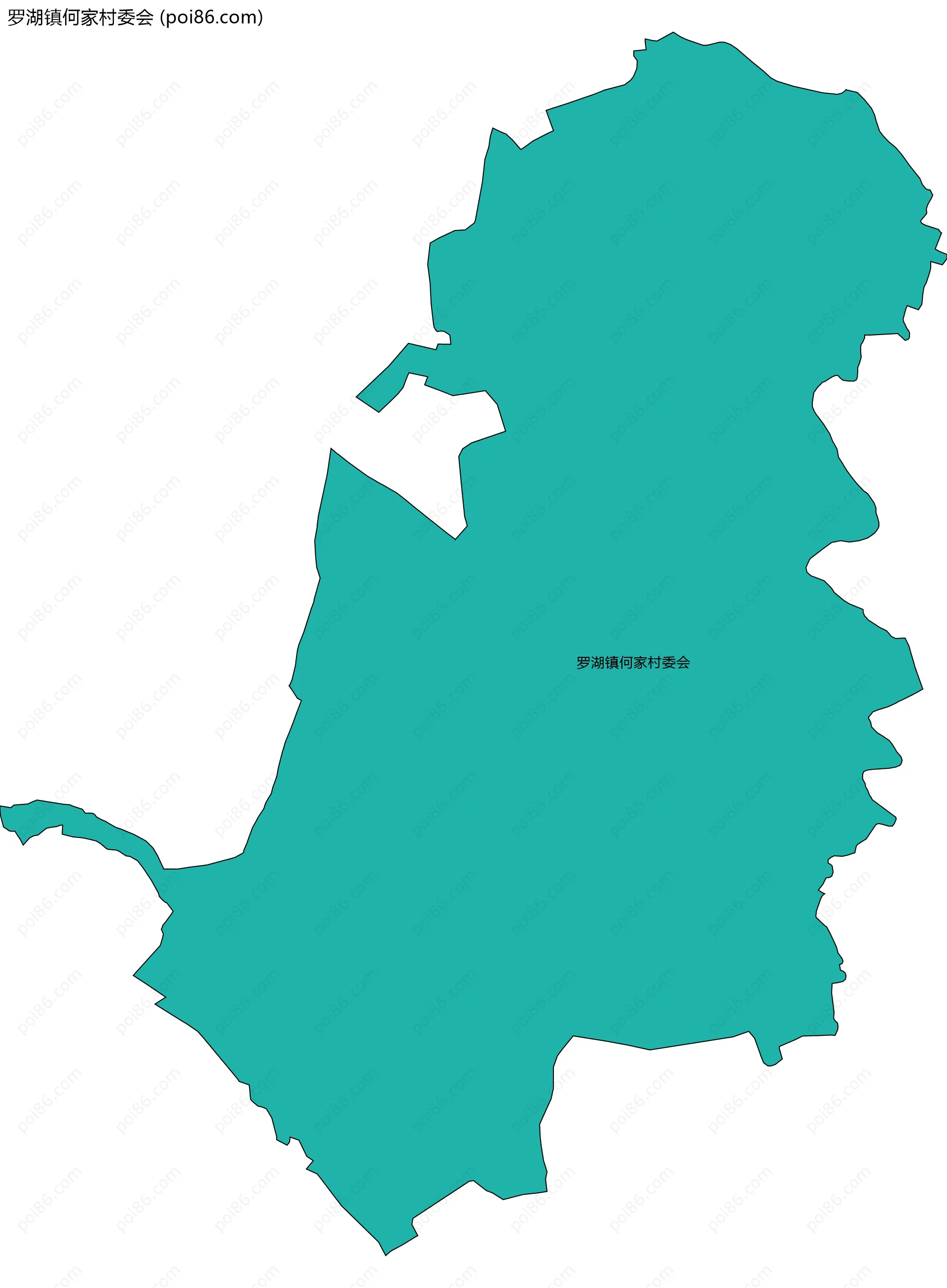 罗湖镇何家村委会边界地图