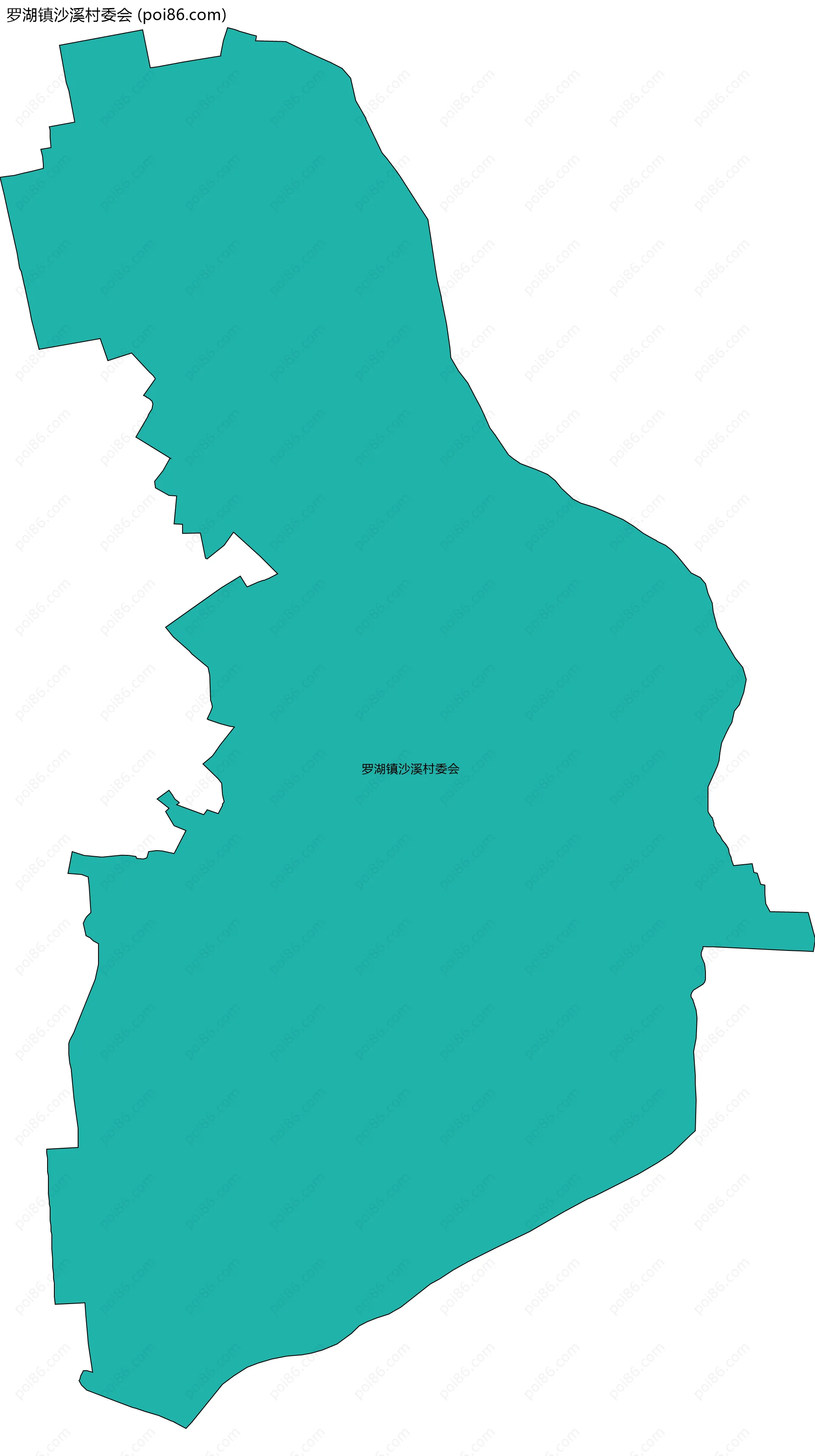 罗湖镇沙溪村委会边界地图