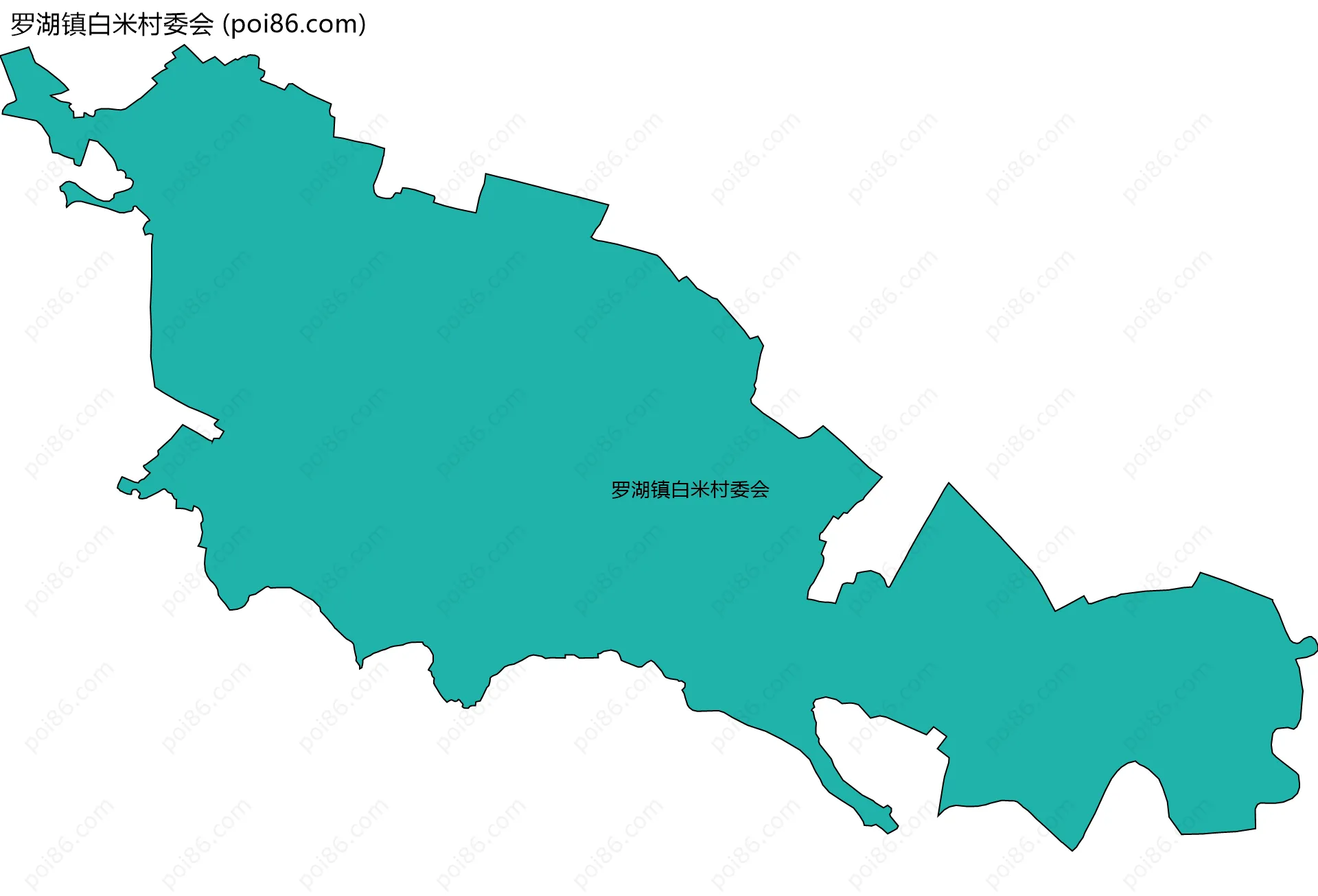 罗湖镇白米村委会边界地图