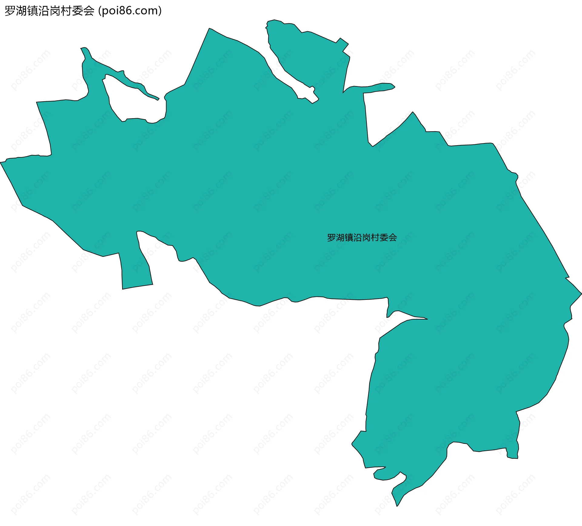 罗湖镇沿岗村委会边界地图