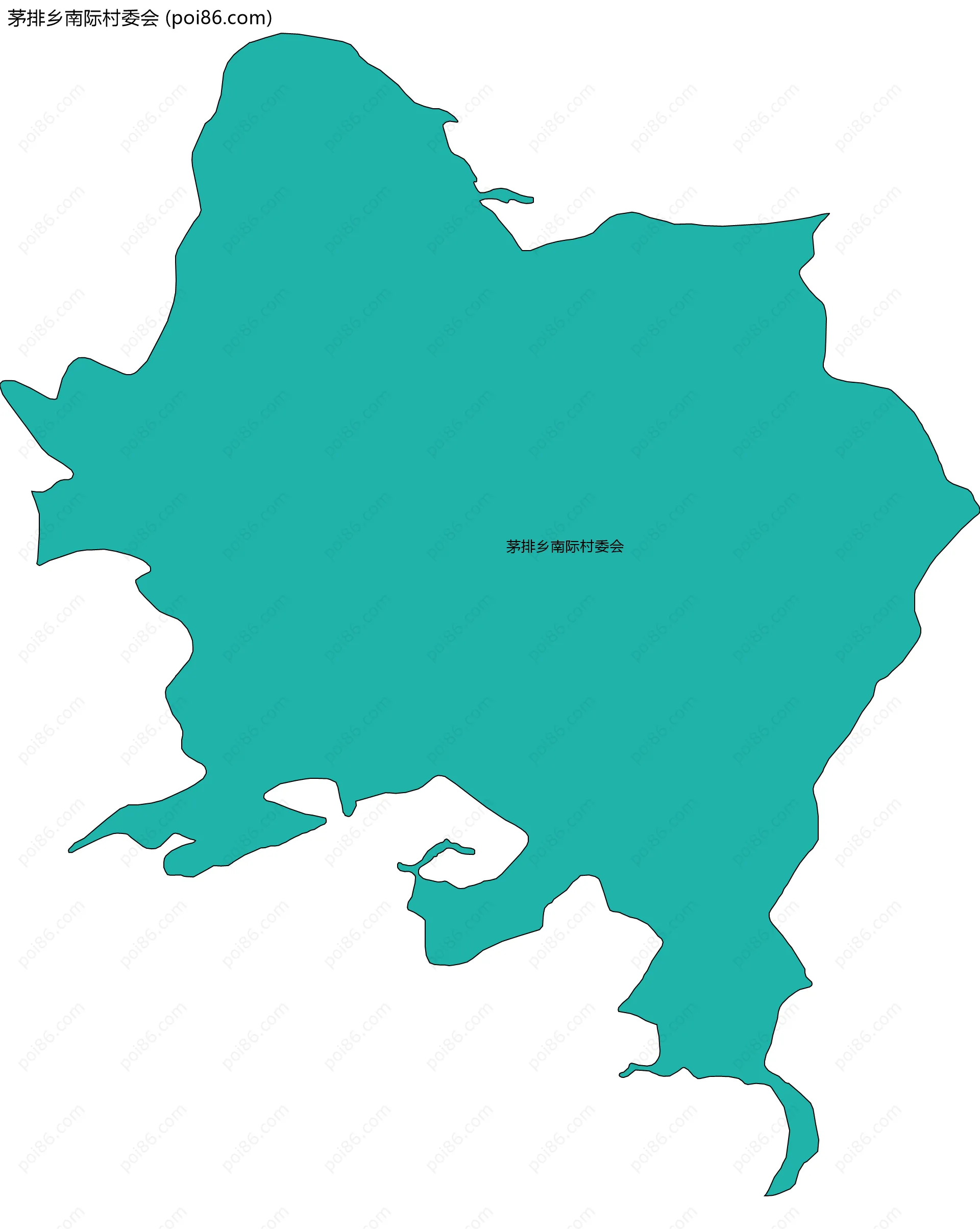 茅排乡南际村委会边界地图