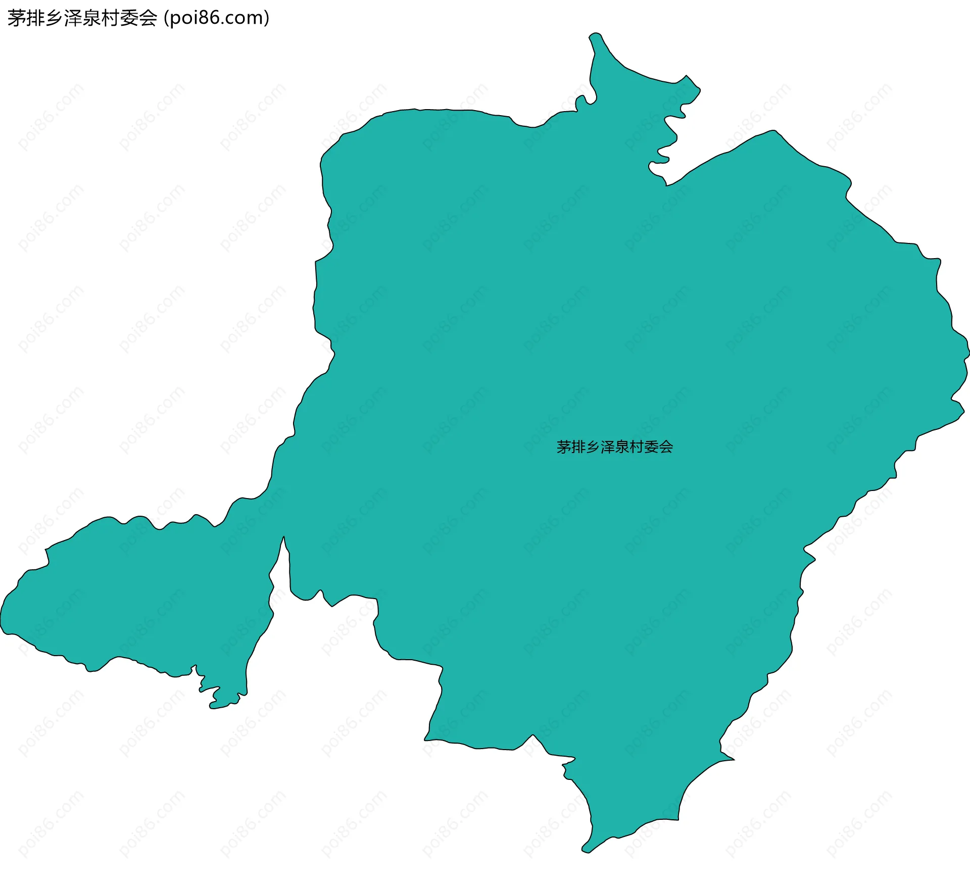 茅排乡泽泉村委会边界地图