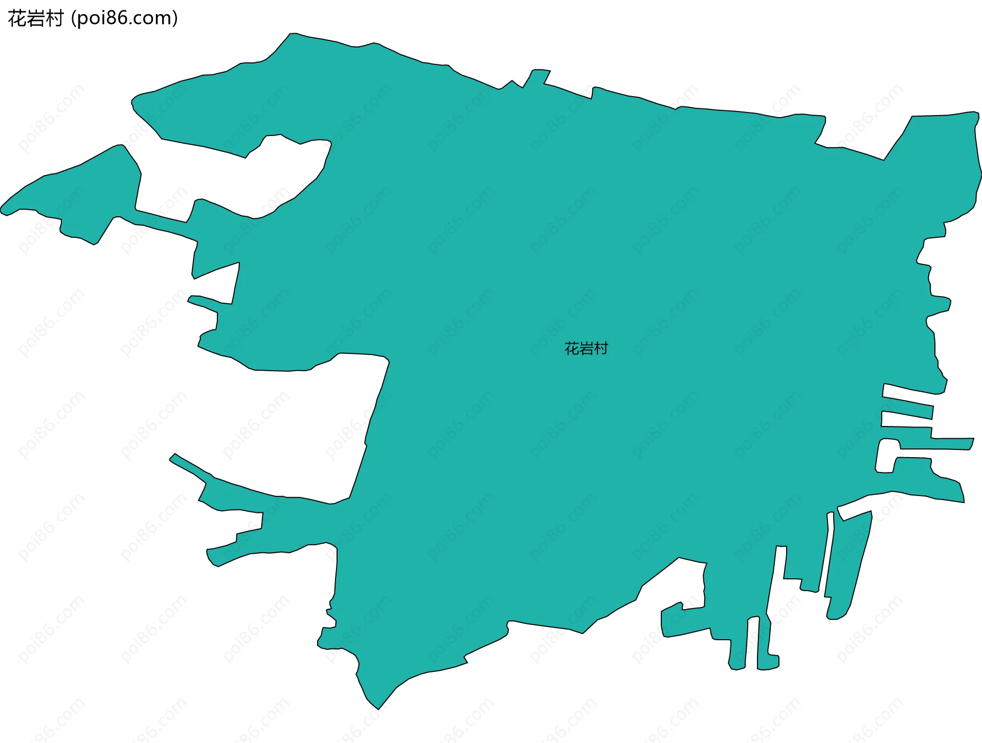 花岩村边界地图