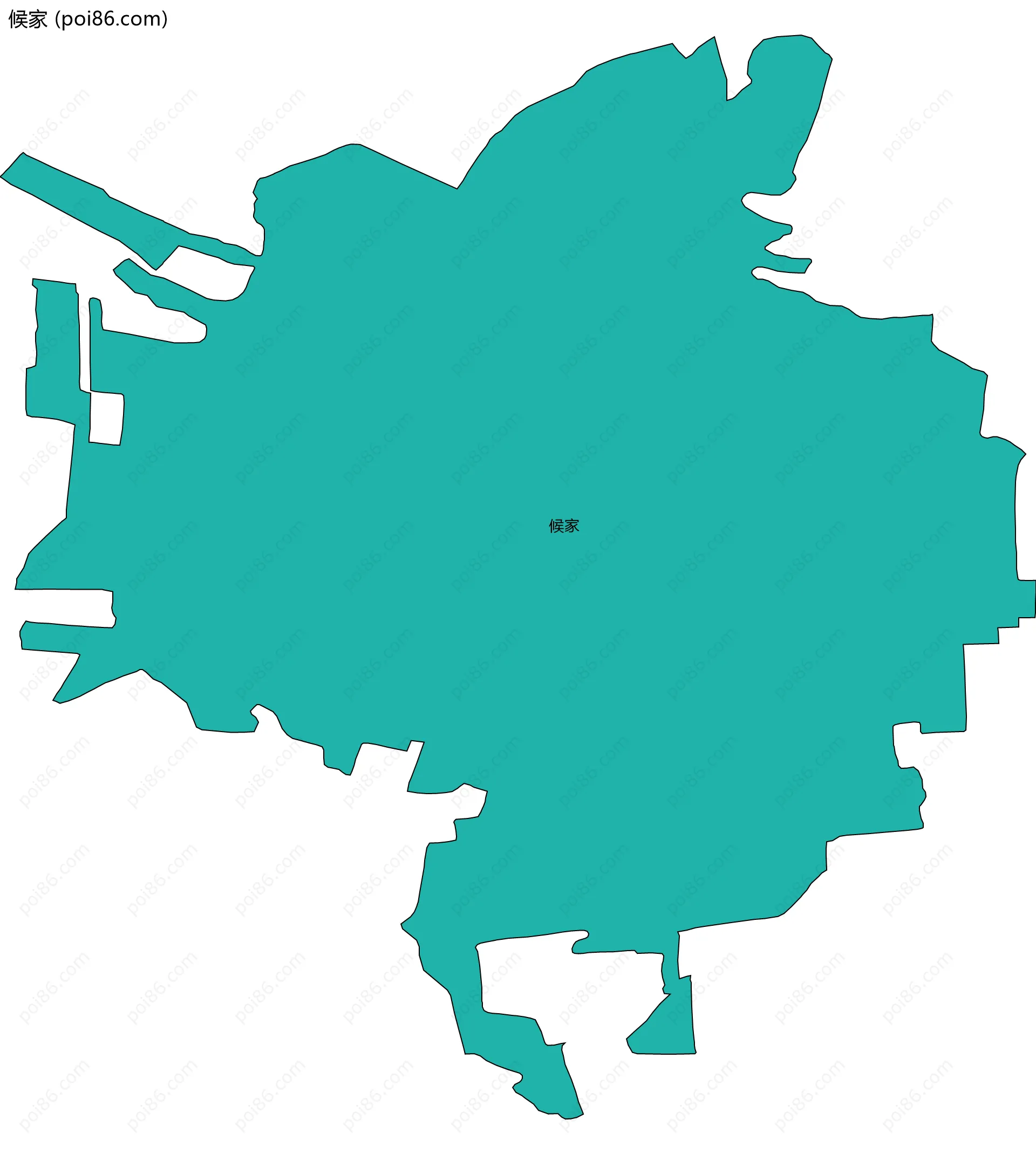 候家边界地图