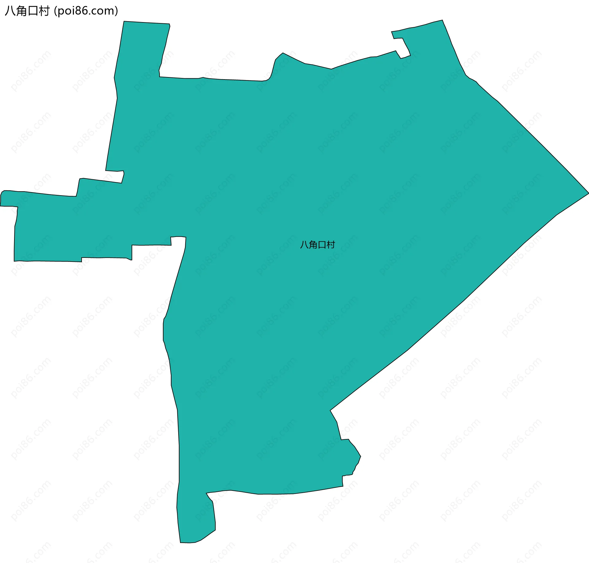 八角口村边界地图