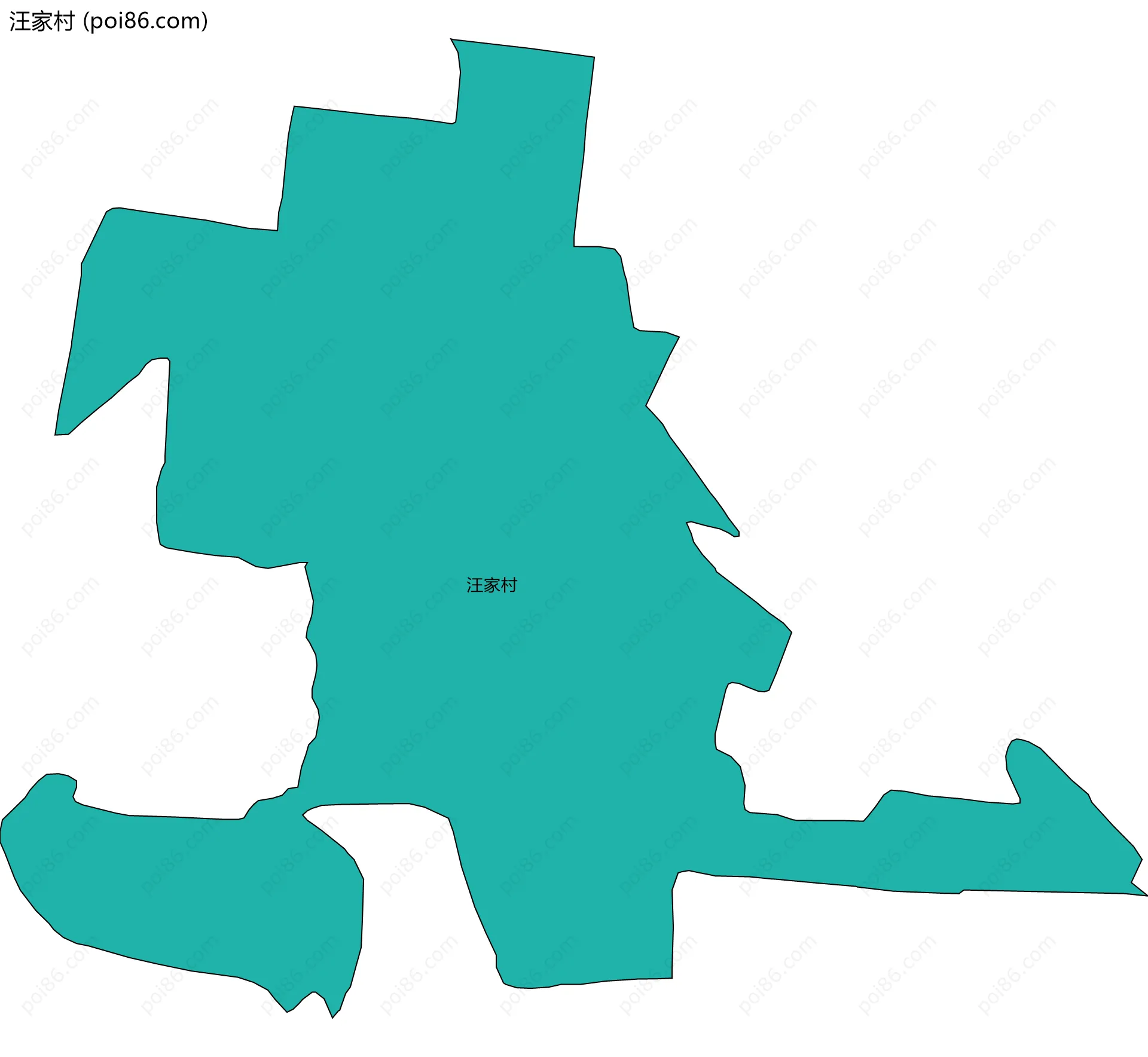 汪家村边界地图
