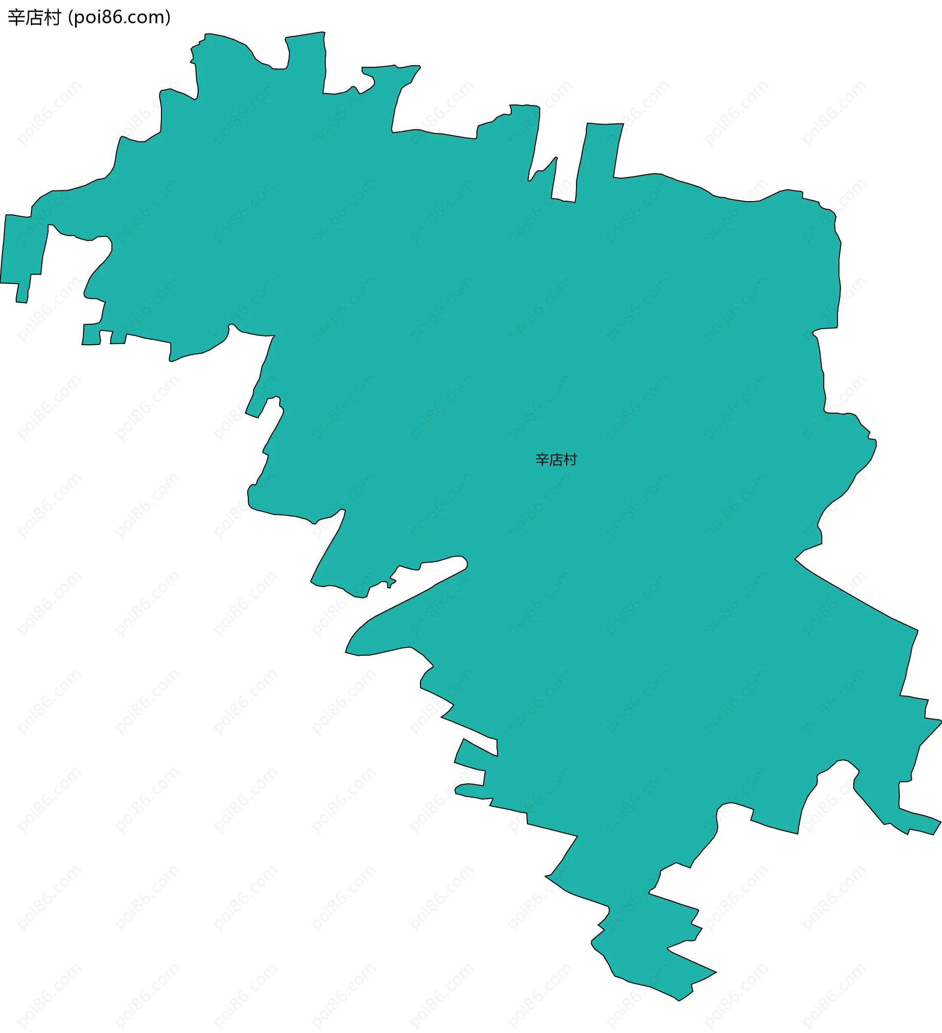 辛店村边界地图