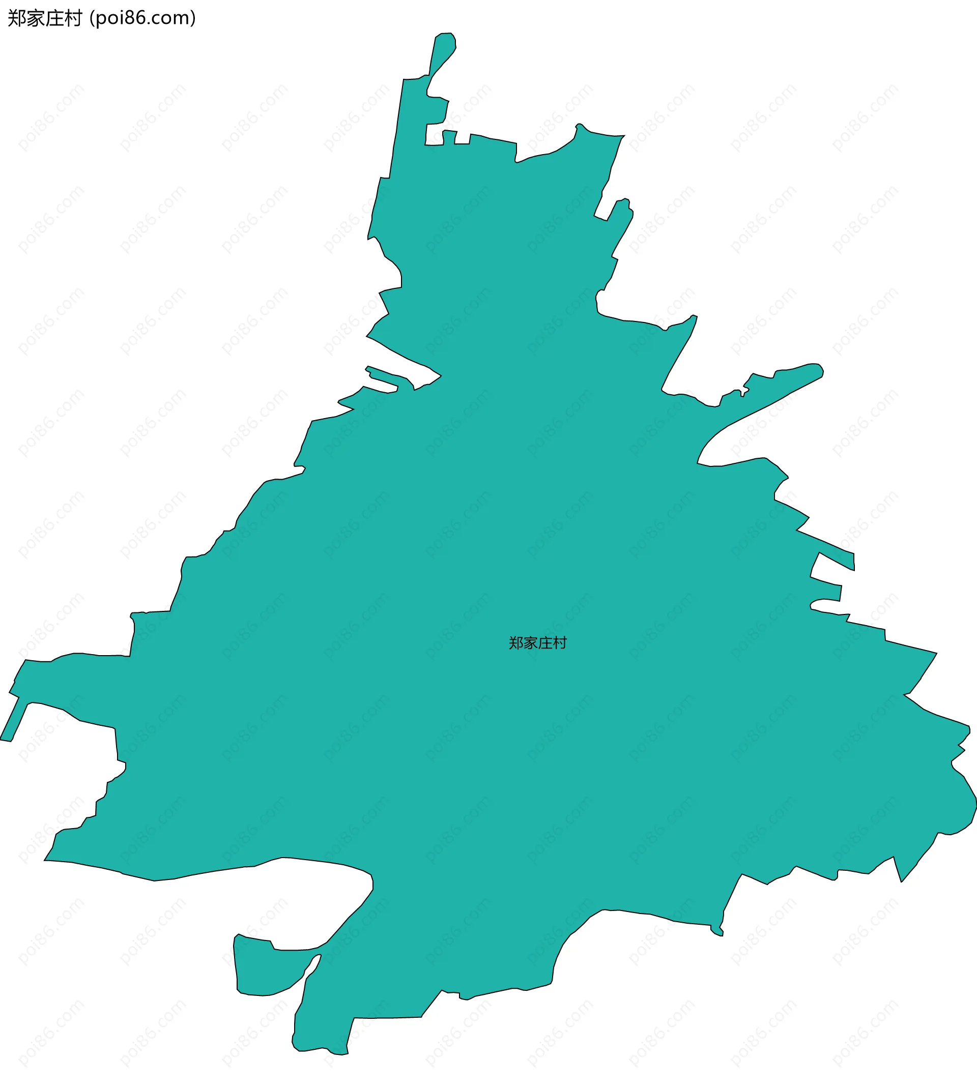 郑家庄村边界地图