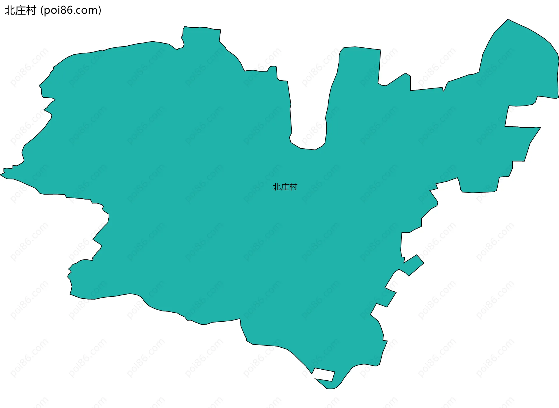 北庄村边界地图