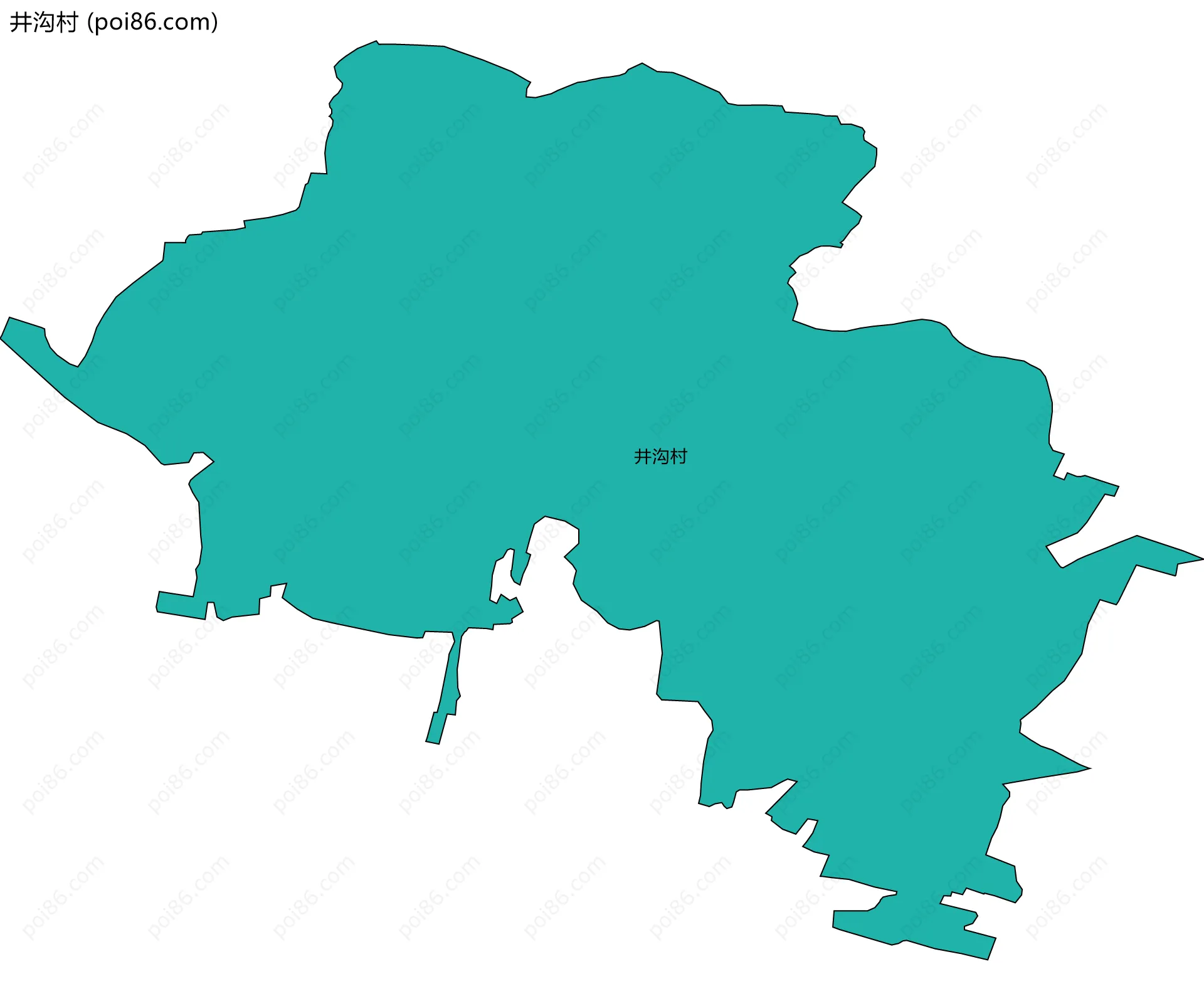 井沟村边界地图